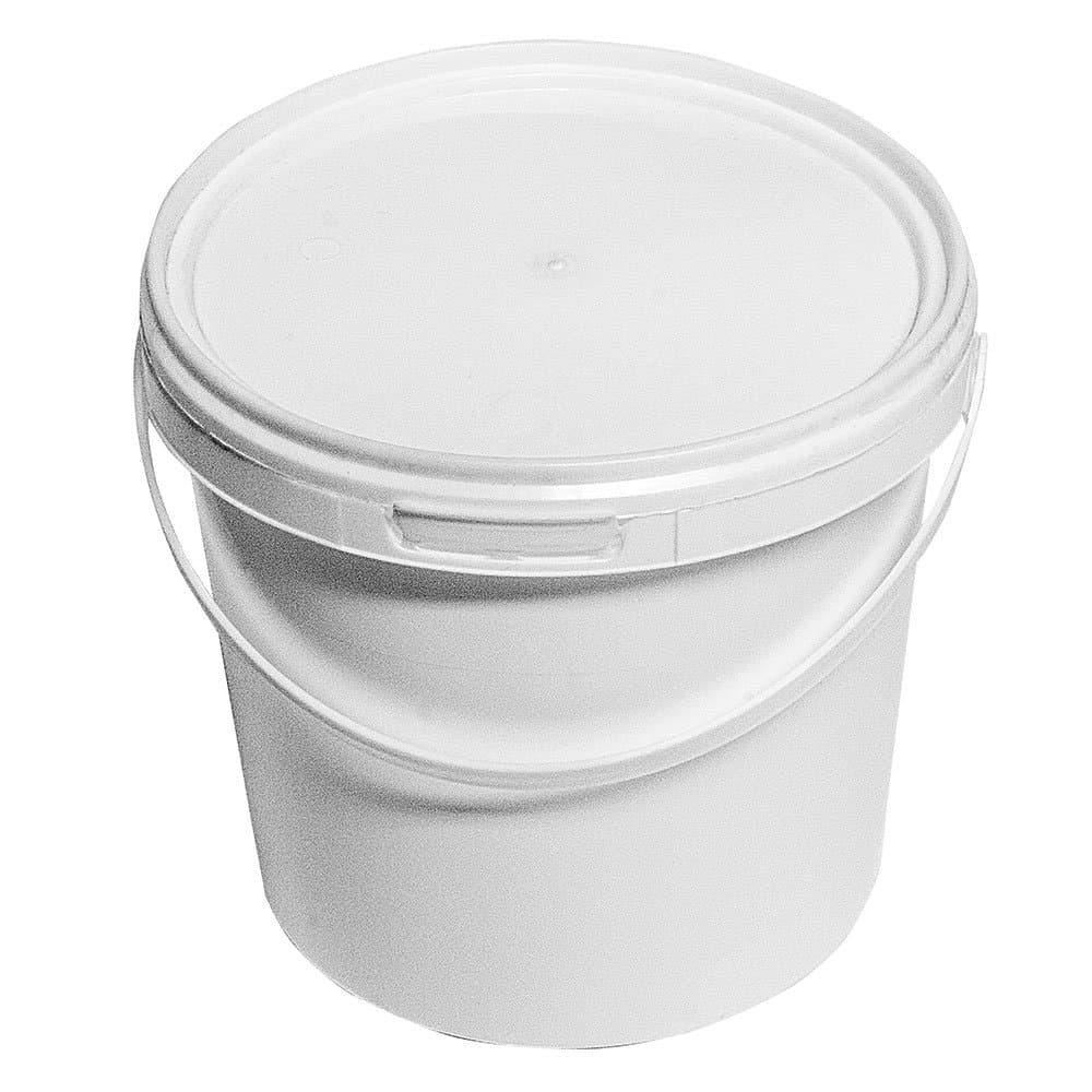 Mystic Moments 1.5 Litre White Plastic Pail Complete With White Lid (Pack of 10)