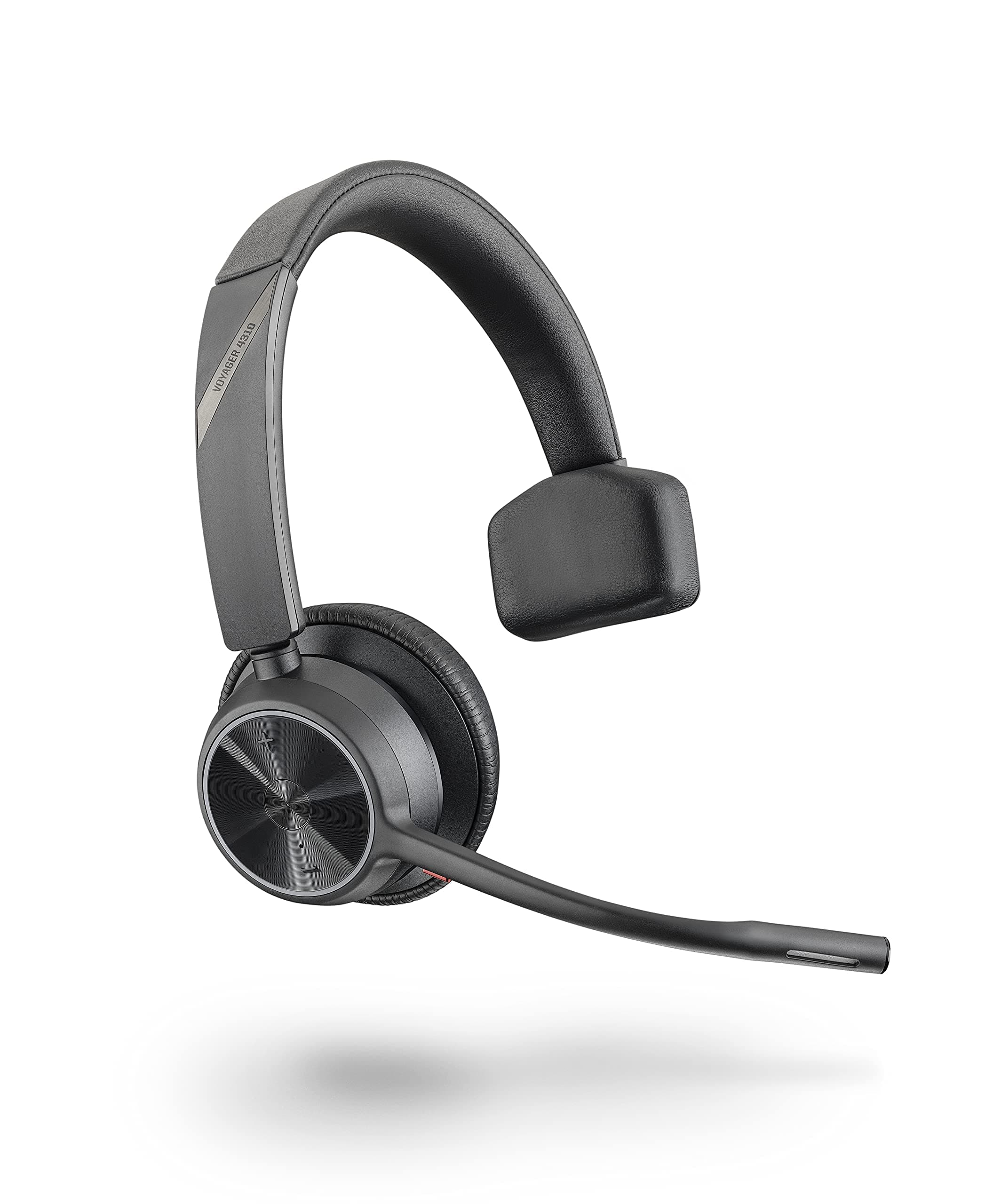 POLYVoyager 4310 UC Wireless Headset (Plantronics) - Single-Ear Headset with Boom Mic - Connect to PC/Mac via USB-C Bluetooth Adapter, Cell Phone via Bluetooth - Works with Teams, Zoom & More