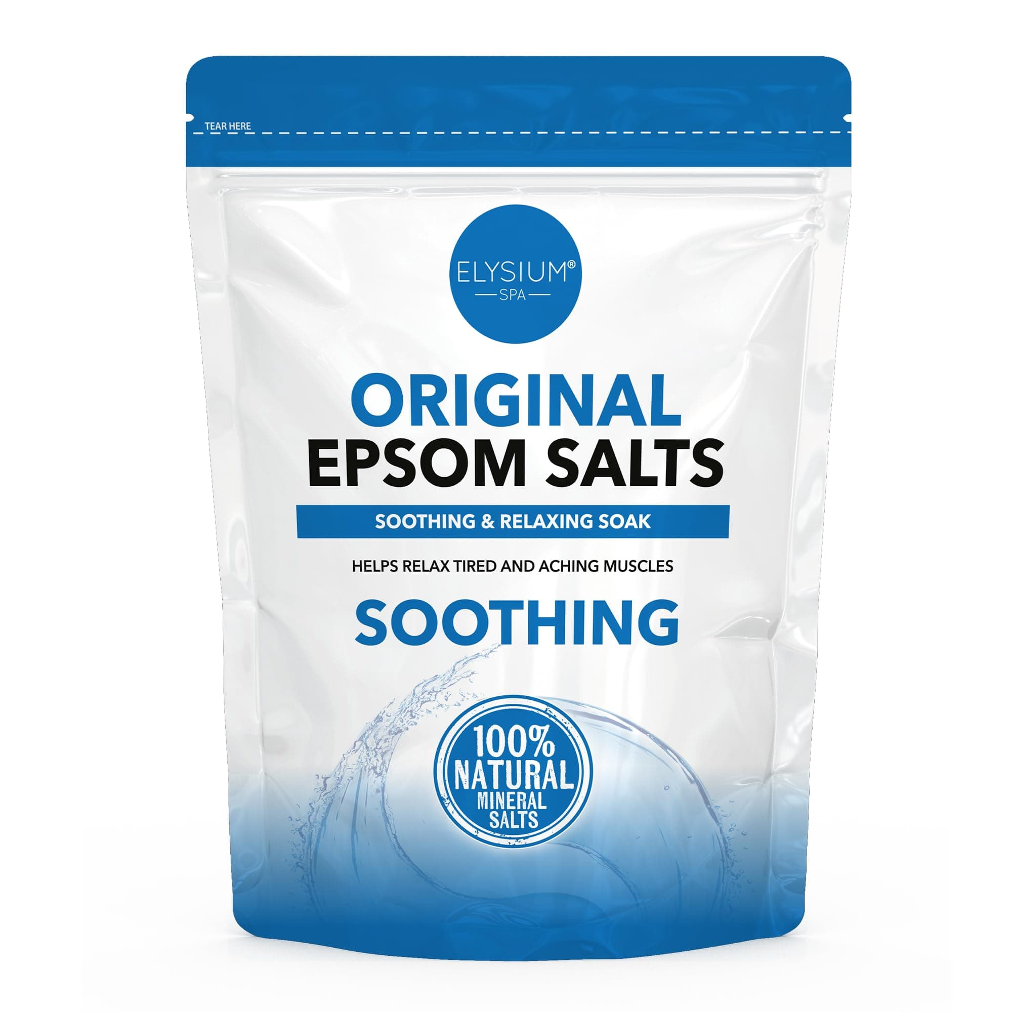 Elysium Spa Epsom Salts Original | 100% Natural Mineral Salt, Magnesium Sulphate Crystals with Pure Minerals For Soothing & Relaxing Tired Aching Muscles (450g)