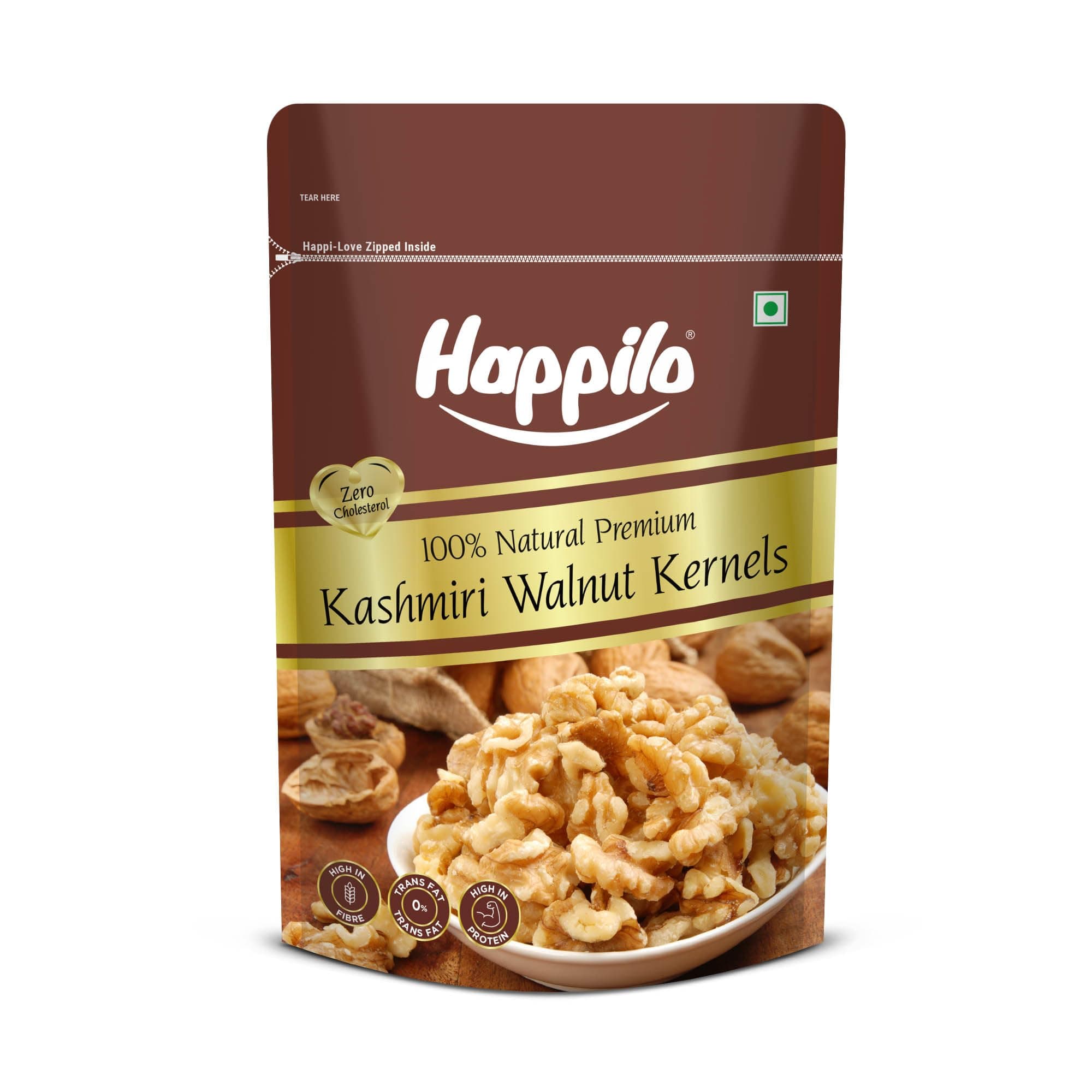 Happilo Premium Kashmiri Walnut Kernals 200g | Walnuts without Shell | Akhrot Giri | Dry Fruits, Healthy Snacks | Natural Kashmiri Walnut Kernels | Rich in Protein, Antioxidants & Source of Omega-3