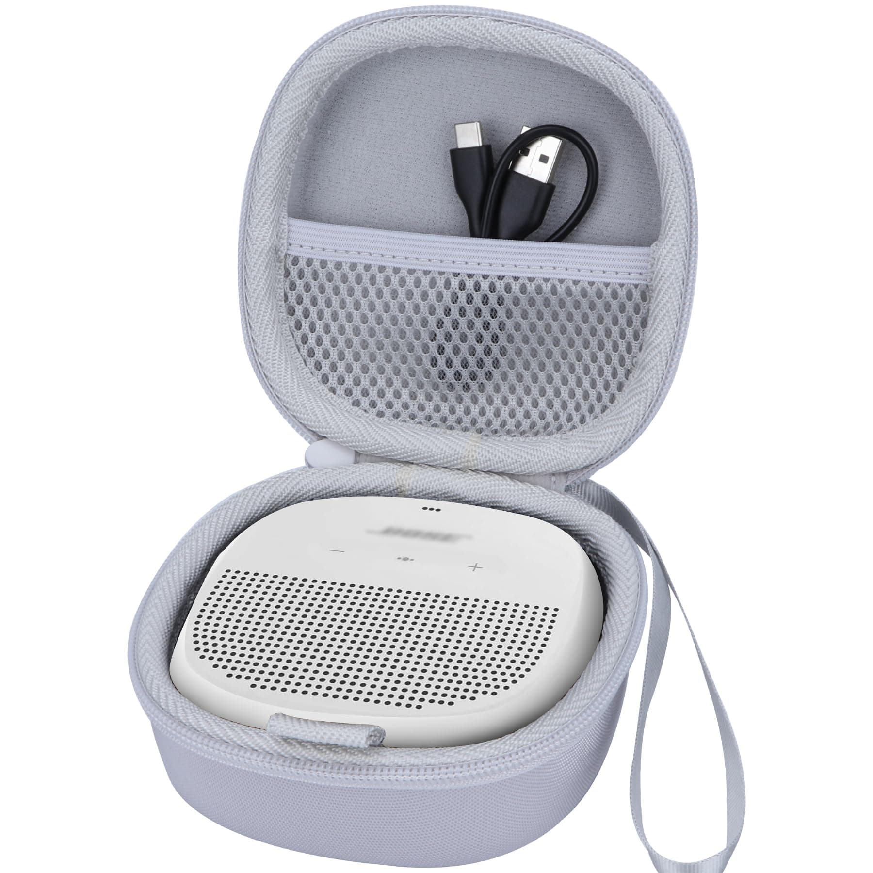 Hard Case Compatible with Bose SoundLink Micro Speaker, White, for Soundlink Micro, Case