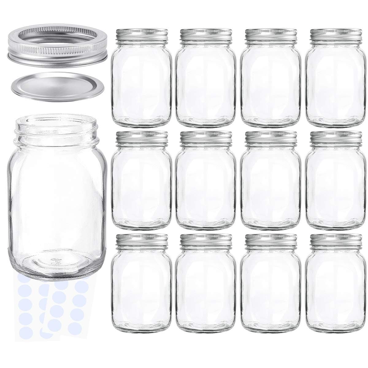 18 oz with regular lids - 12 Pack