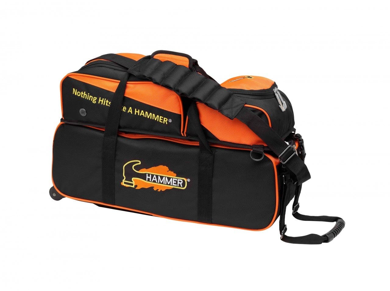 Hammer Premium Triple Roller Bowling Bag, Black/Orange