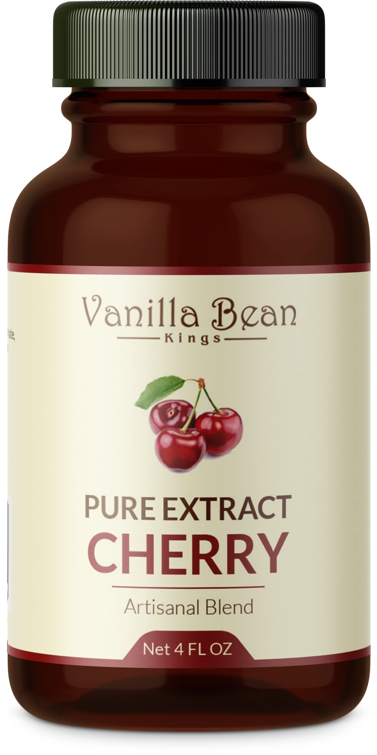 Pure Cherry Extract for Baking and Flavoring - 4 OZ - Premium Quality Natural Flavors for Baked Goods, Desserts, & Cooking