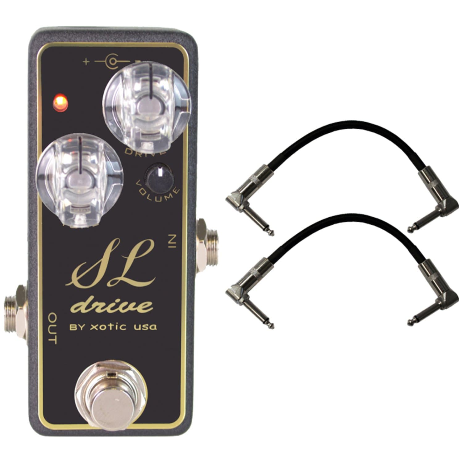 Xotic SL Drive Stomp Box Effects Pedal w (2) 6" Patch Cables