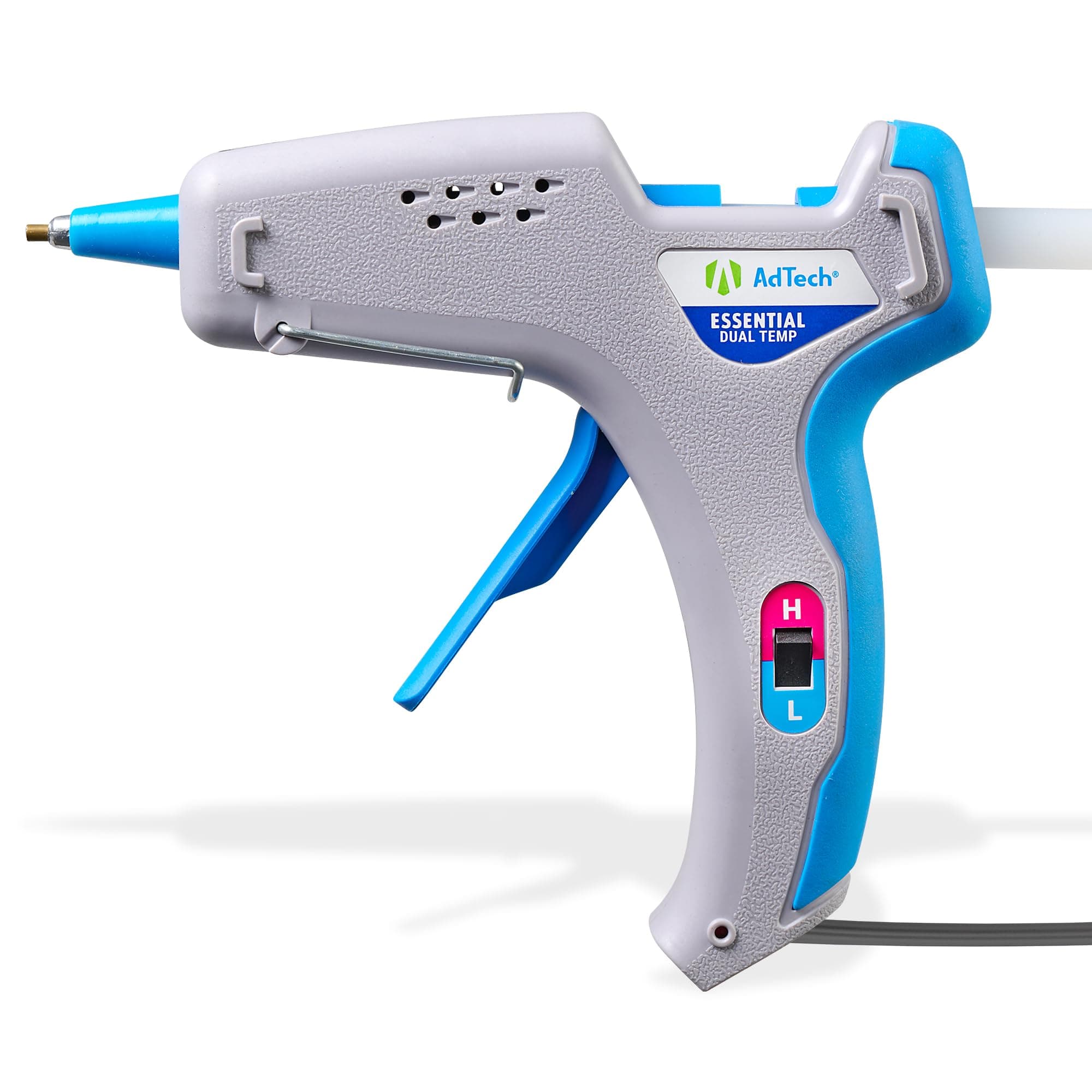 - AdTech Essential Dual-Temp Hot Glue Gun | High & Low Temp for Crafting, DIY & Repairs | Ergonomic Design, 5-Foot Cord & Built-in Stand | Bonds Wood, Fabric, Metal & More