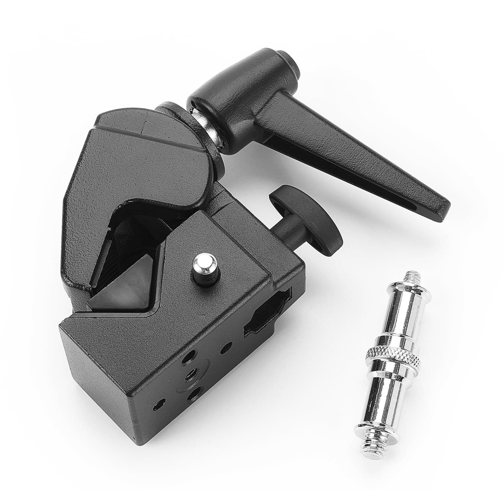 Super Clamp with Standard 5/8" Stud for Photography Studio Video Camera Lighting, Max Load 33lb /15kg, for Round Pipe and Flat Surface