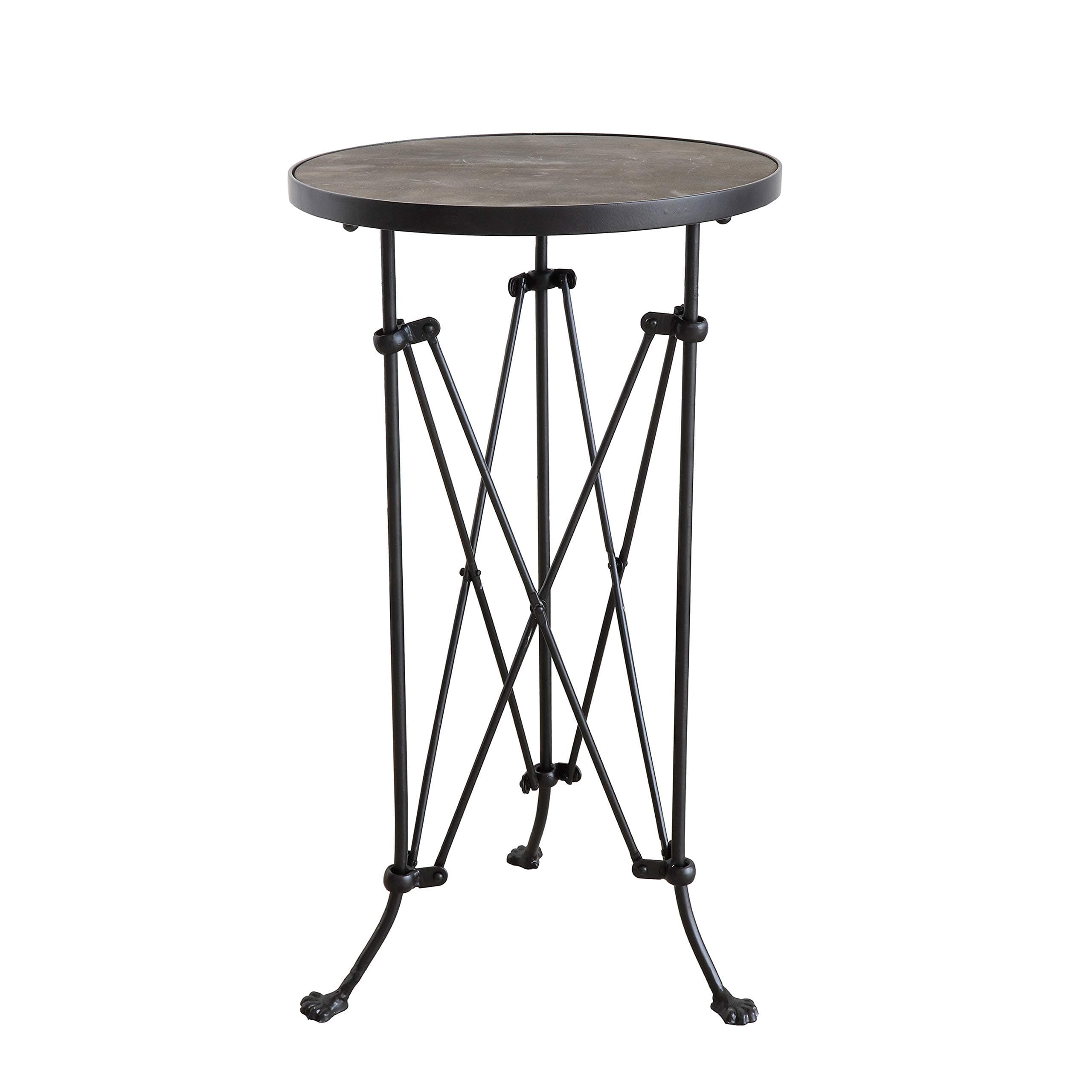 Creative Co-Op Metal Table with Pine Wood Top