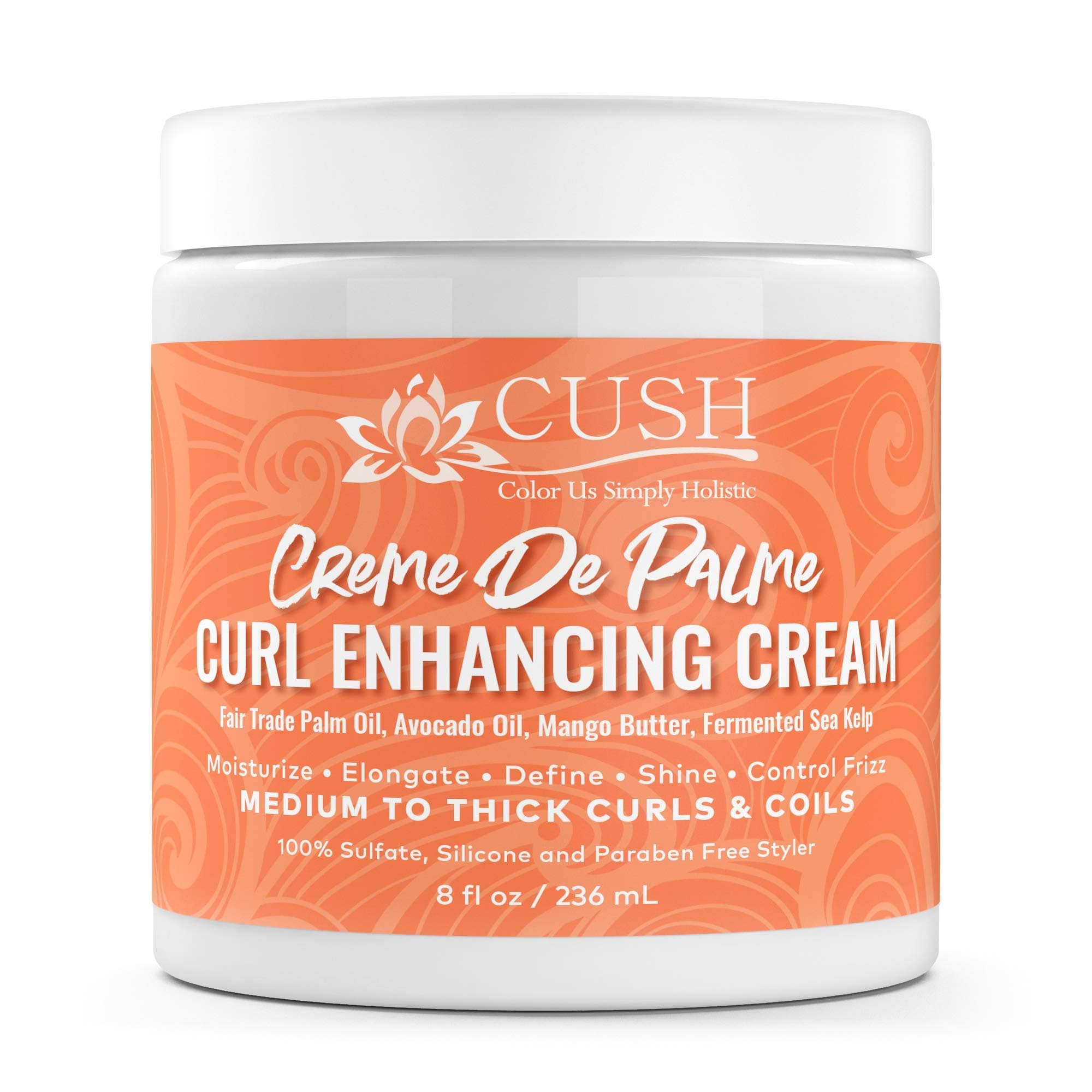 CUSH Crme De Palme Curl Cream, 8 OZ