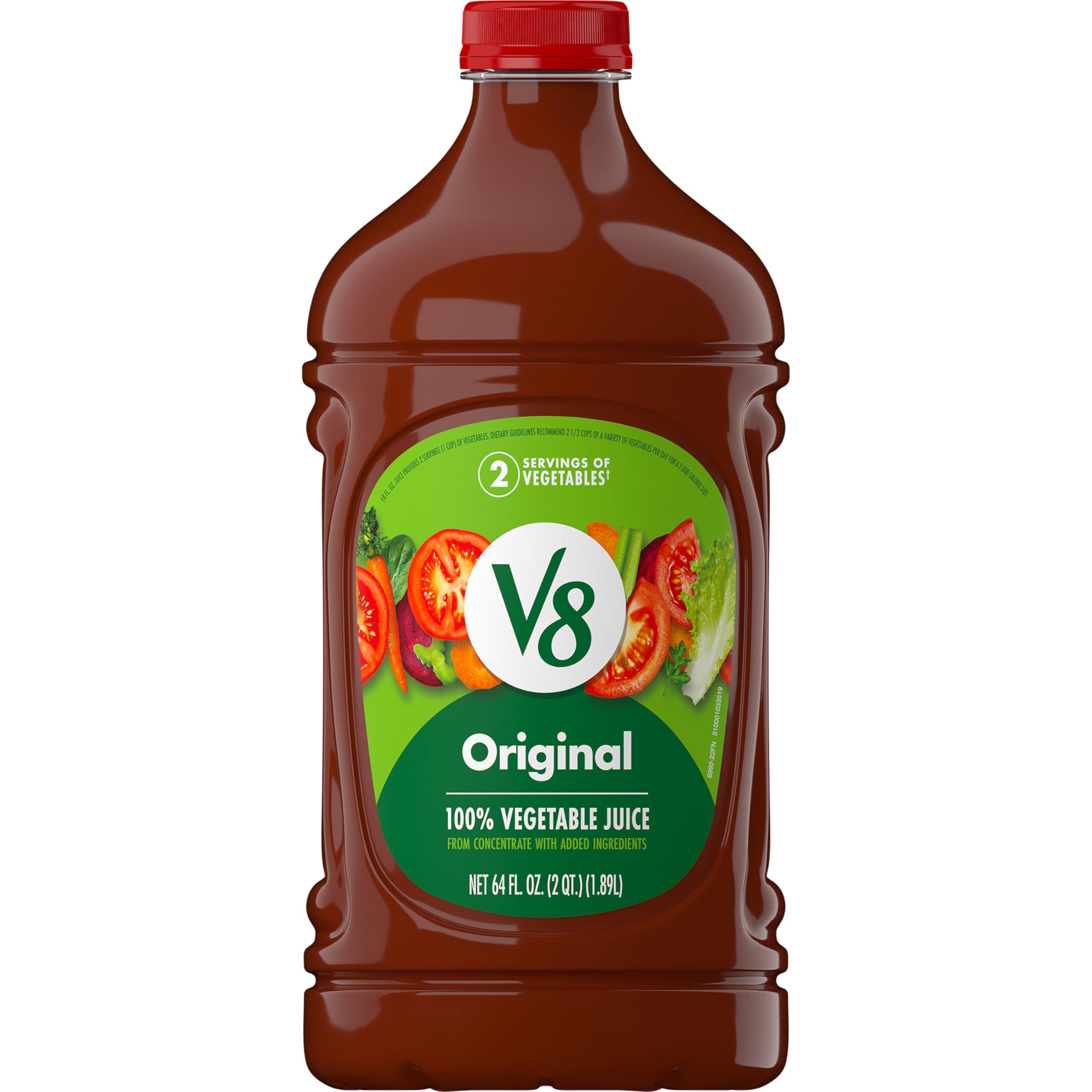 V8 Original 100% Vegetable Juice, 64 fl oz Bottle