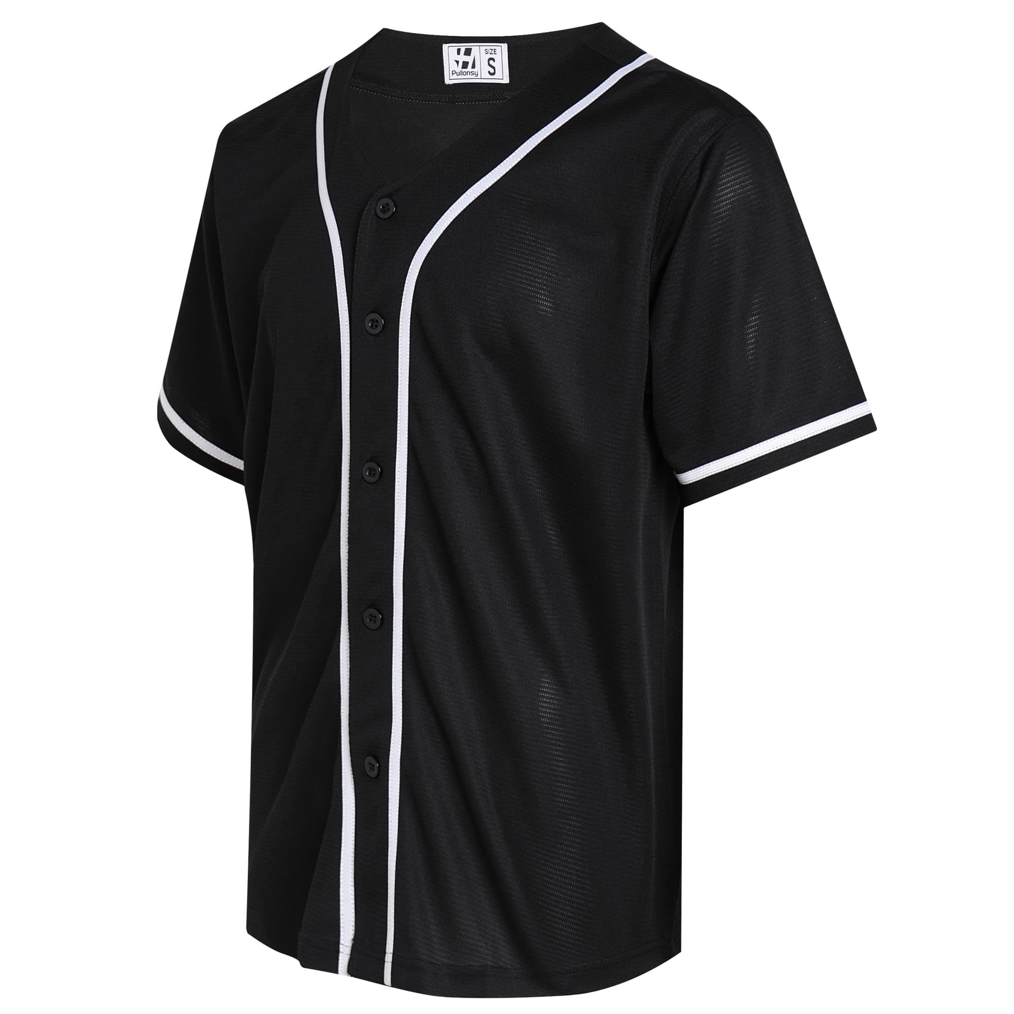 Blank Baseball Jersey for Men Women Full Button Up Short Sleeves Shirts Hip Hop Hipster Sports Uniforms