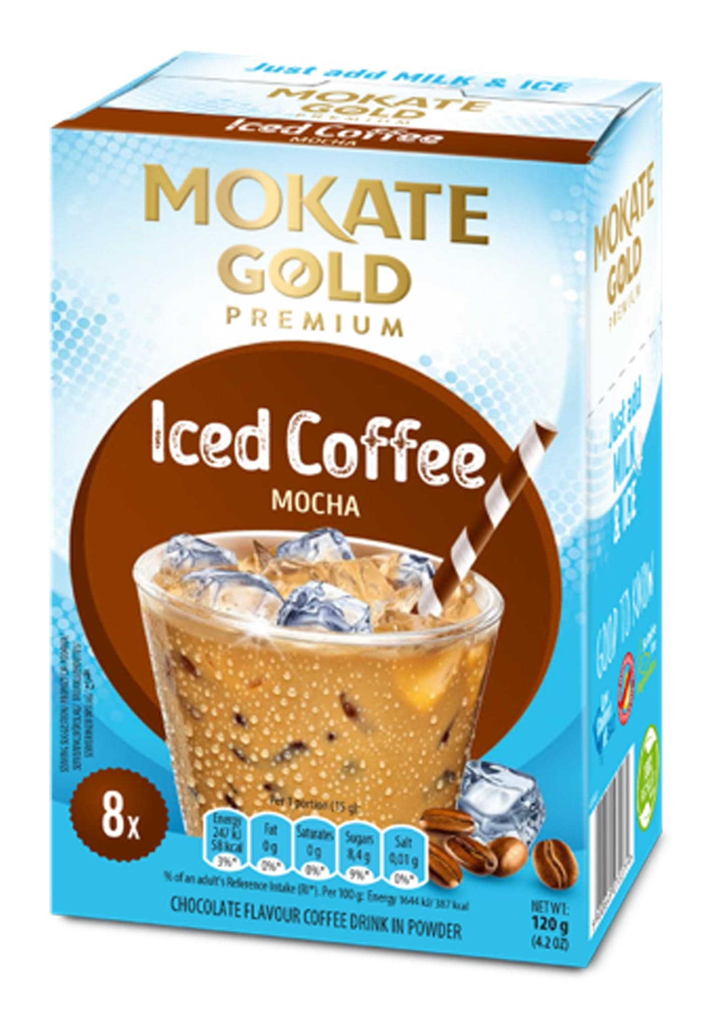 Mokate Mocha Iced Coffee 8 Pack 120g