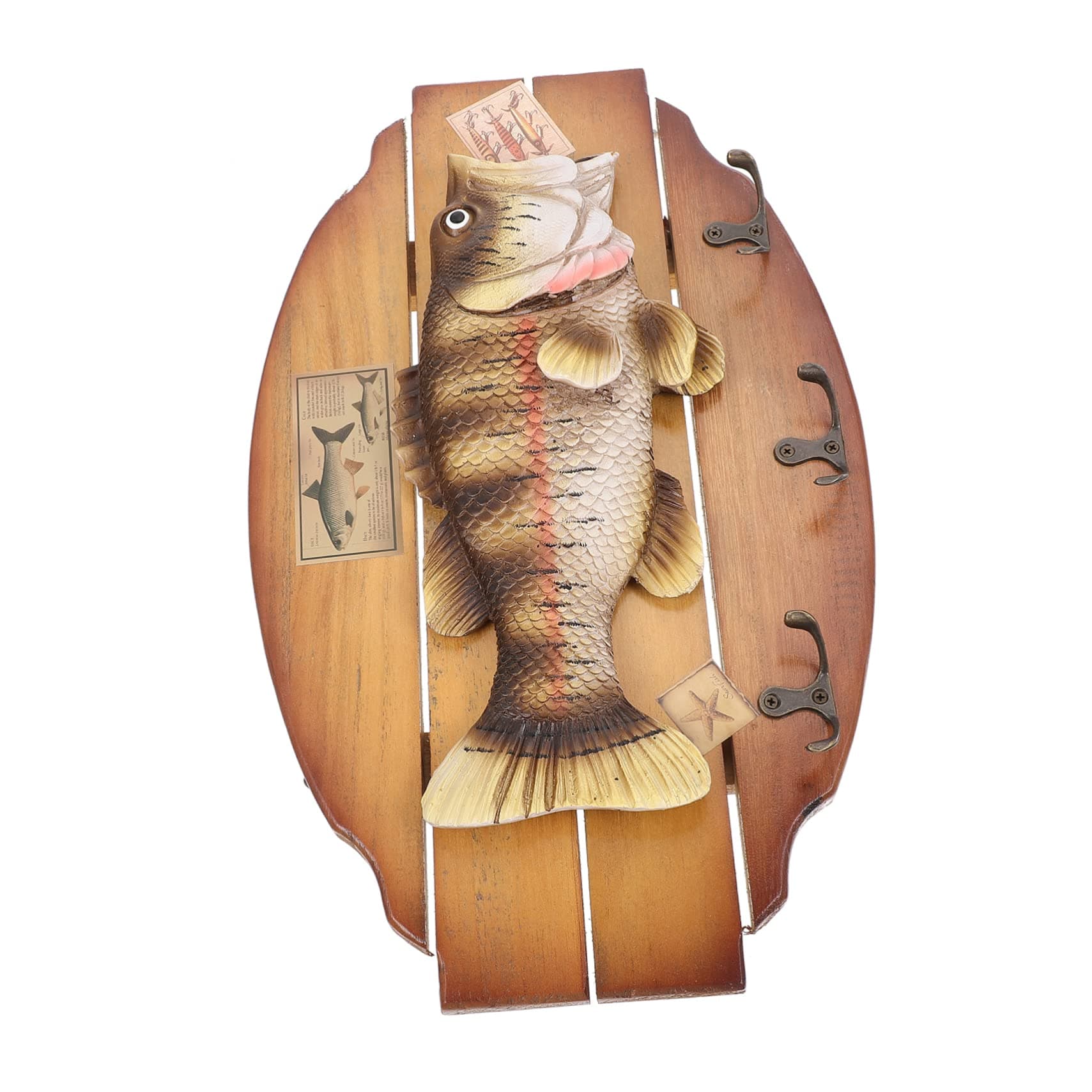 Warmhm Unique Fish Coat Hooks Wall Mounted Resin Hooks for Home Organization Decor