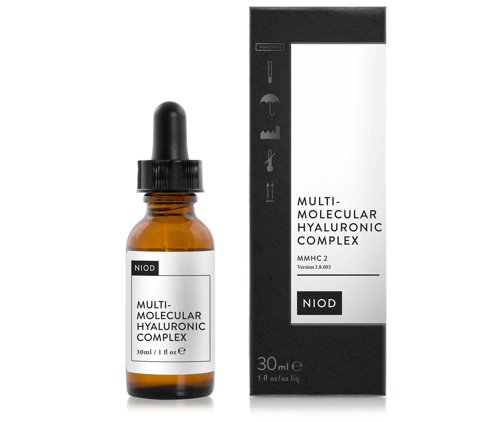 Multi-Molecular Hyaluronic Complex (30ml), combines twelve forms of hyaluronic compounds to plump and hydrate skin.