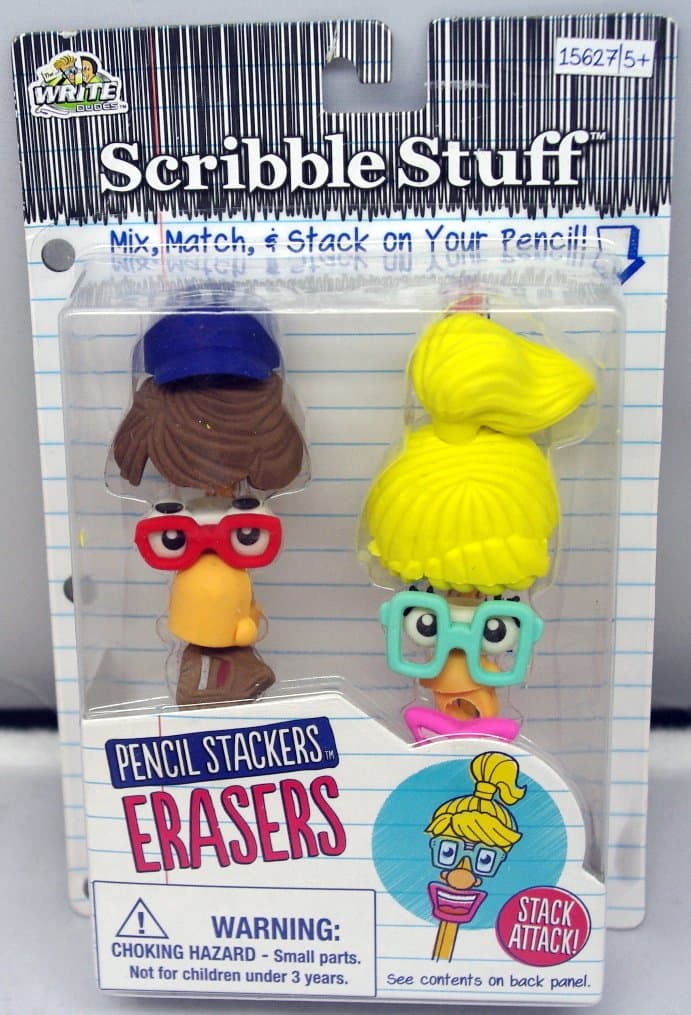 Pencil Stackers Erasers - Mix, Match & Stack - Create a Face