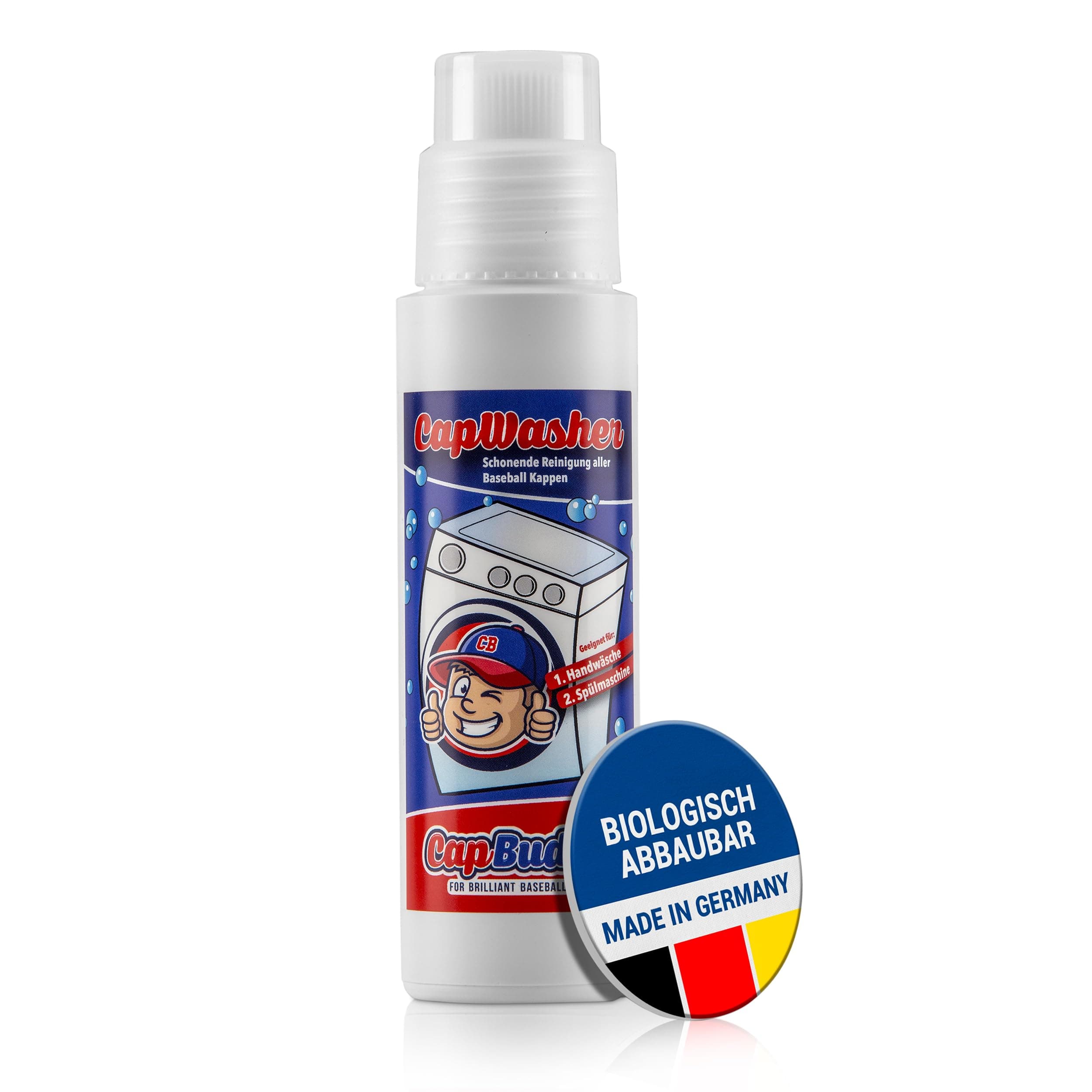 Cap BuddyCap Buddy Cap Washer Cap cleaner with brush bottle for New Era and Flexfit caps around baseball caps from men's snapback to trucker Easiest way to clean and wash your baseball cap