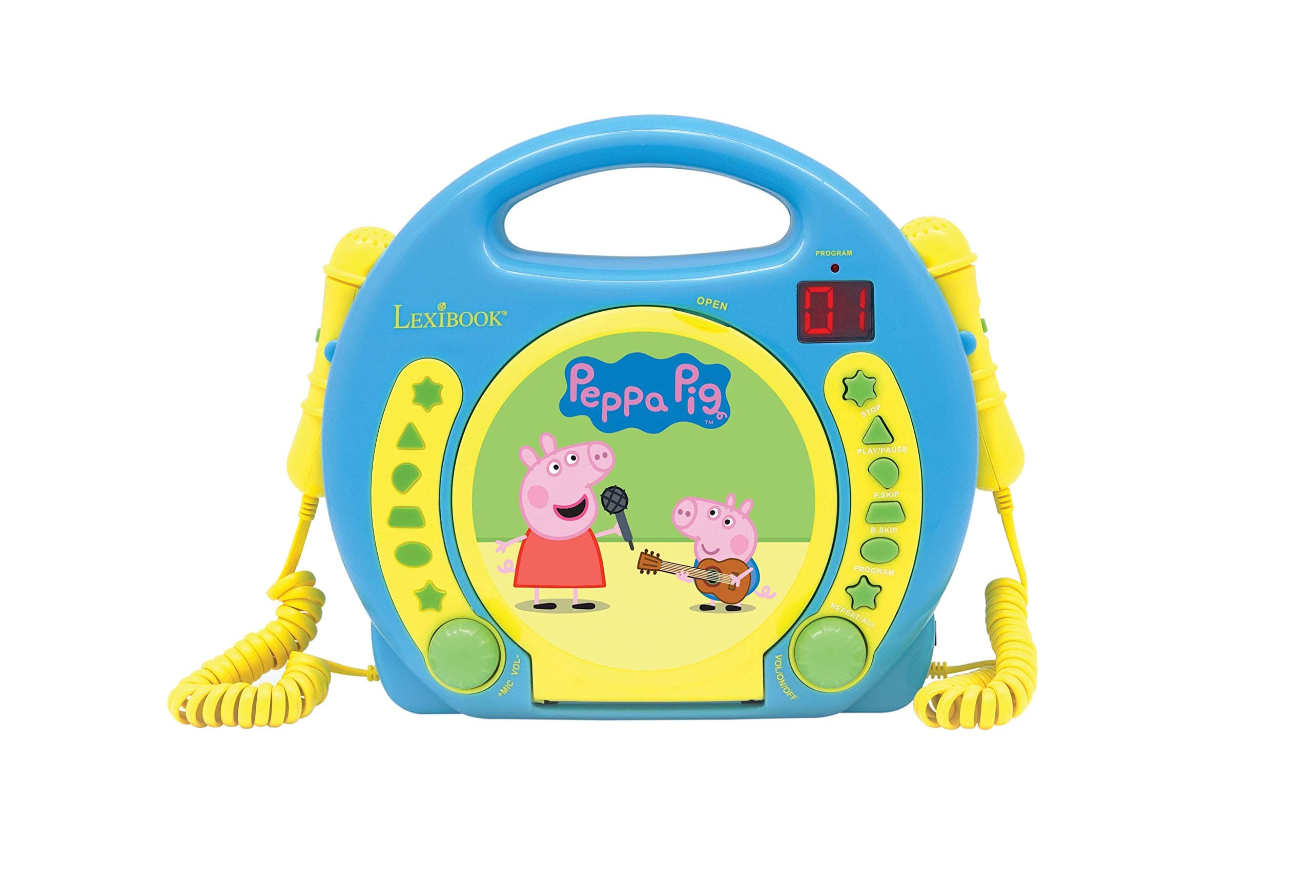 LEXIBOOK - Rcdk100Pp Peppa Pig Cd Player Karaoke