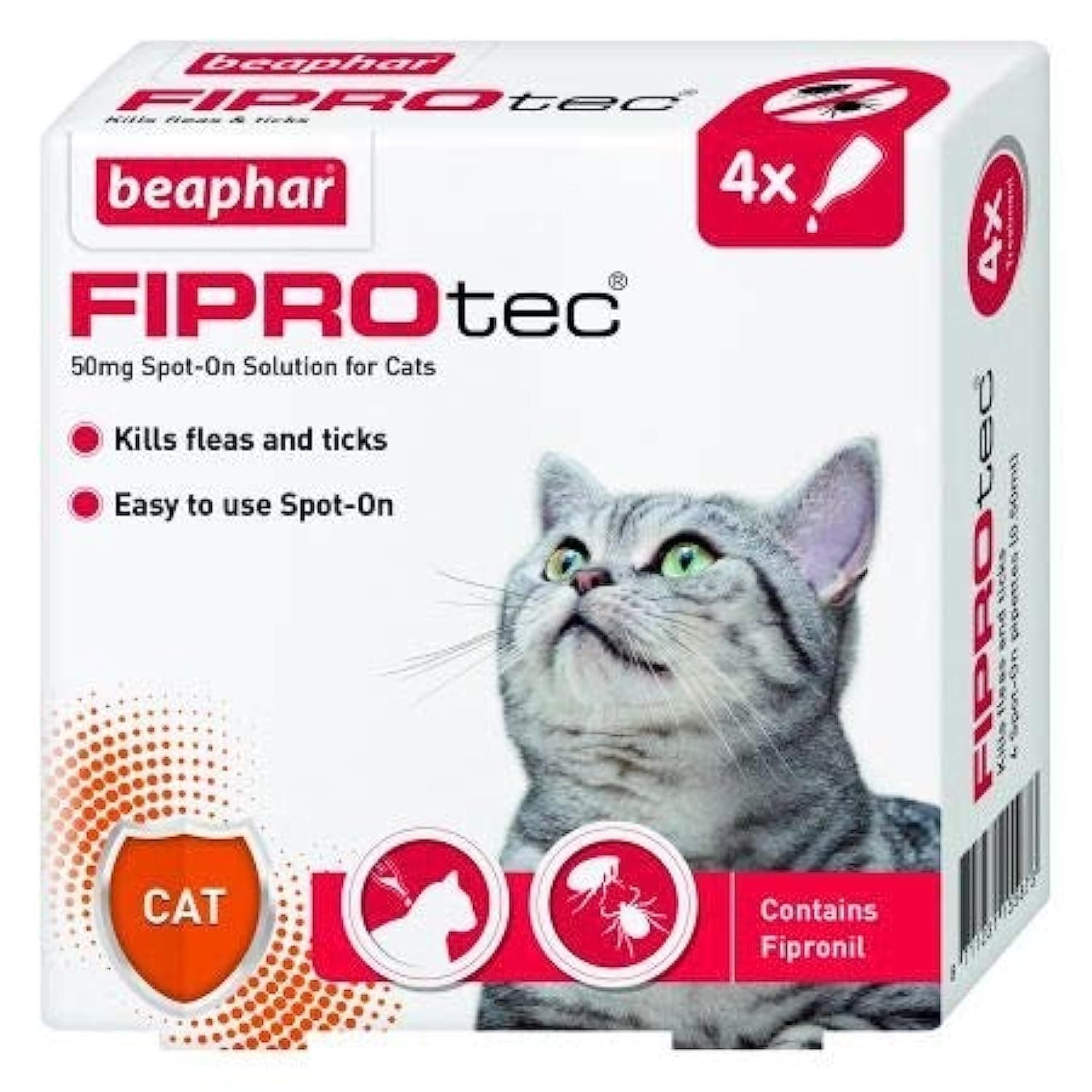 FB Beaphar Fiprotec for Cat, 4 Pipettes