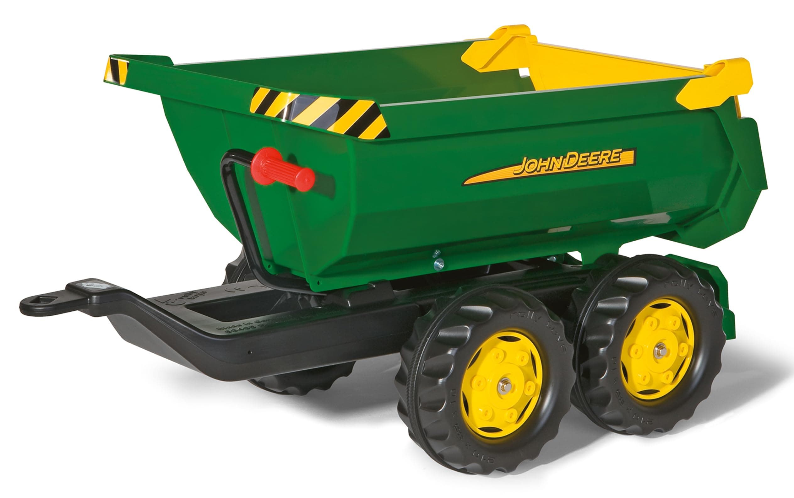 rolly toys | rollyHalfpipe John Deere Trailer | Giant Half-Pipe Trailer for Pedal Tractor | 122165,Green