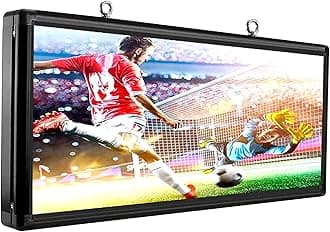 P6 40" × 18" Outdoor Programmable LED Sign – Full‑Color LED Sign Display, WiFi & USB Control, IP65 Waterproof Scrolling Text/Image/Video Advertising Board