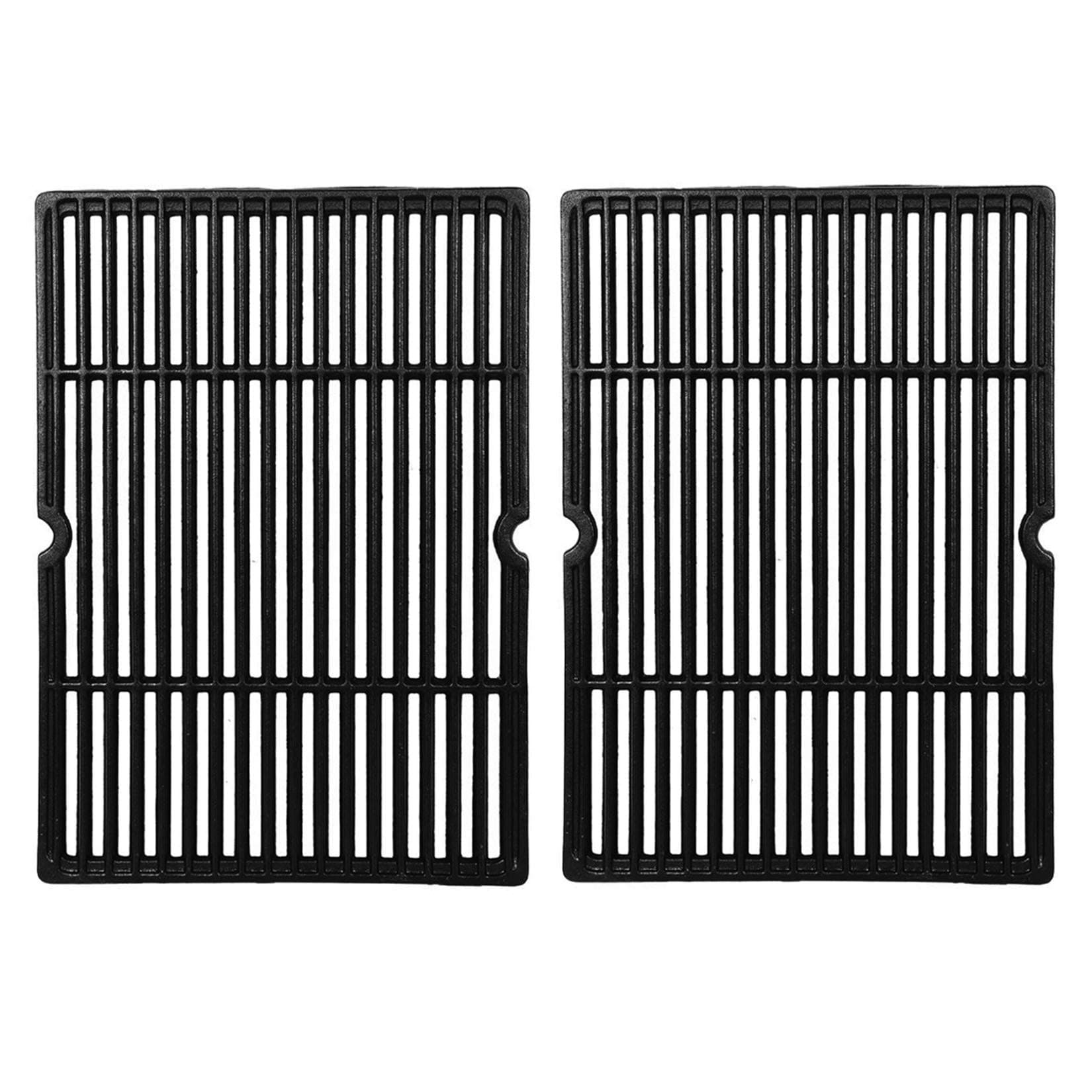 GGC 18 1/4 Inch Grid Grate Replacement for Charbroil, Coleman, Kenmore, Master Forge, Thermos, Uniflame, Master Forge and Others, 2 PCS Porcelain Coated Cast Iron Cooking Grid (18 1/4 x 13 1/8)
