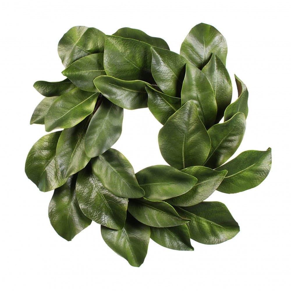 Christmas Quality Magnolia Leaf Grapevine Wreath 16"