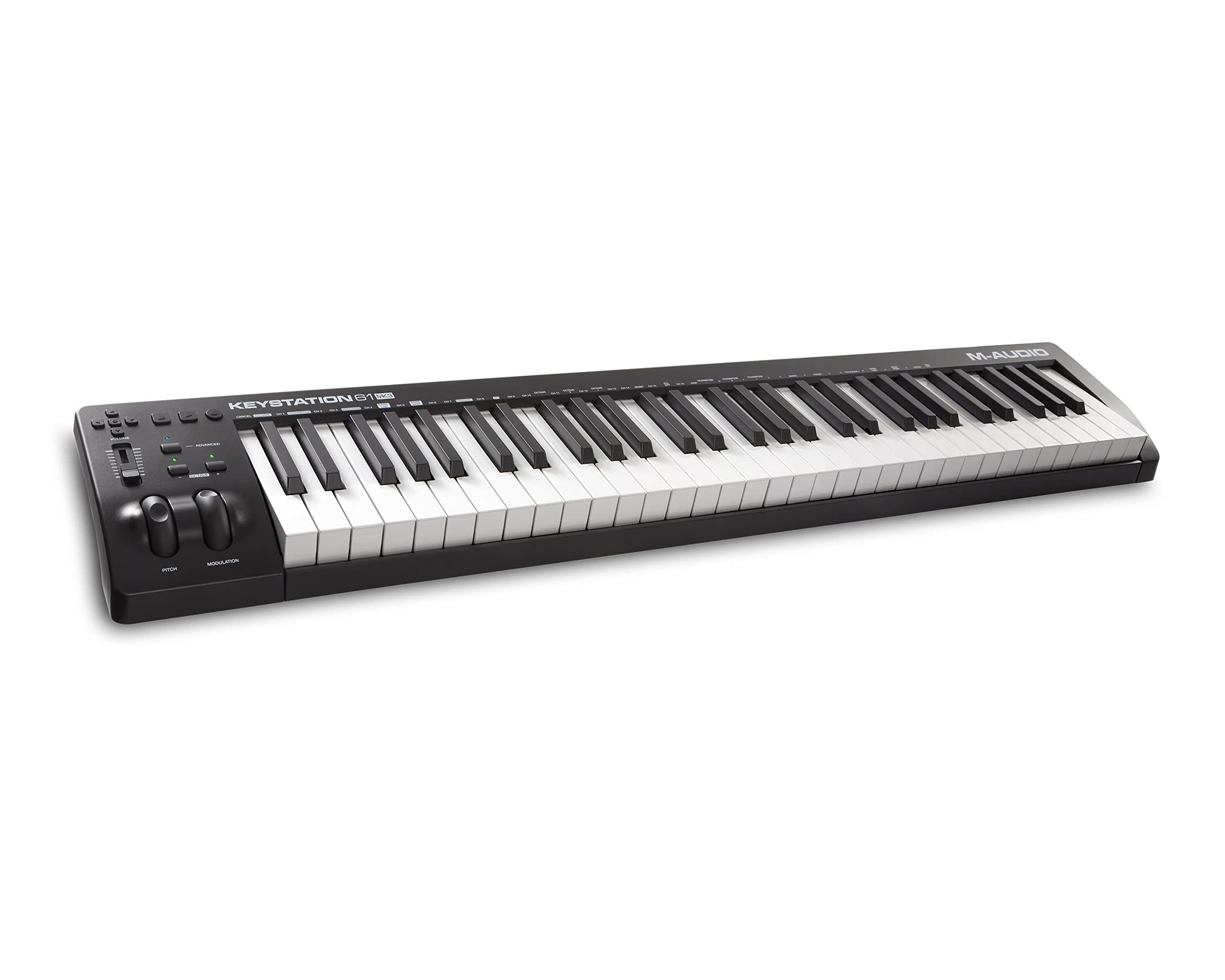 M-AUDIO Keystation 61 MK3 - Synth Action 61 Key USB MIDI Keyboard Controller with Assignable Controls, Pitch and Mod Wheels, and Software Included