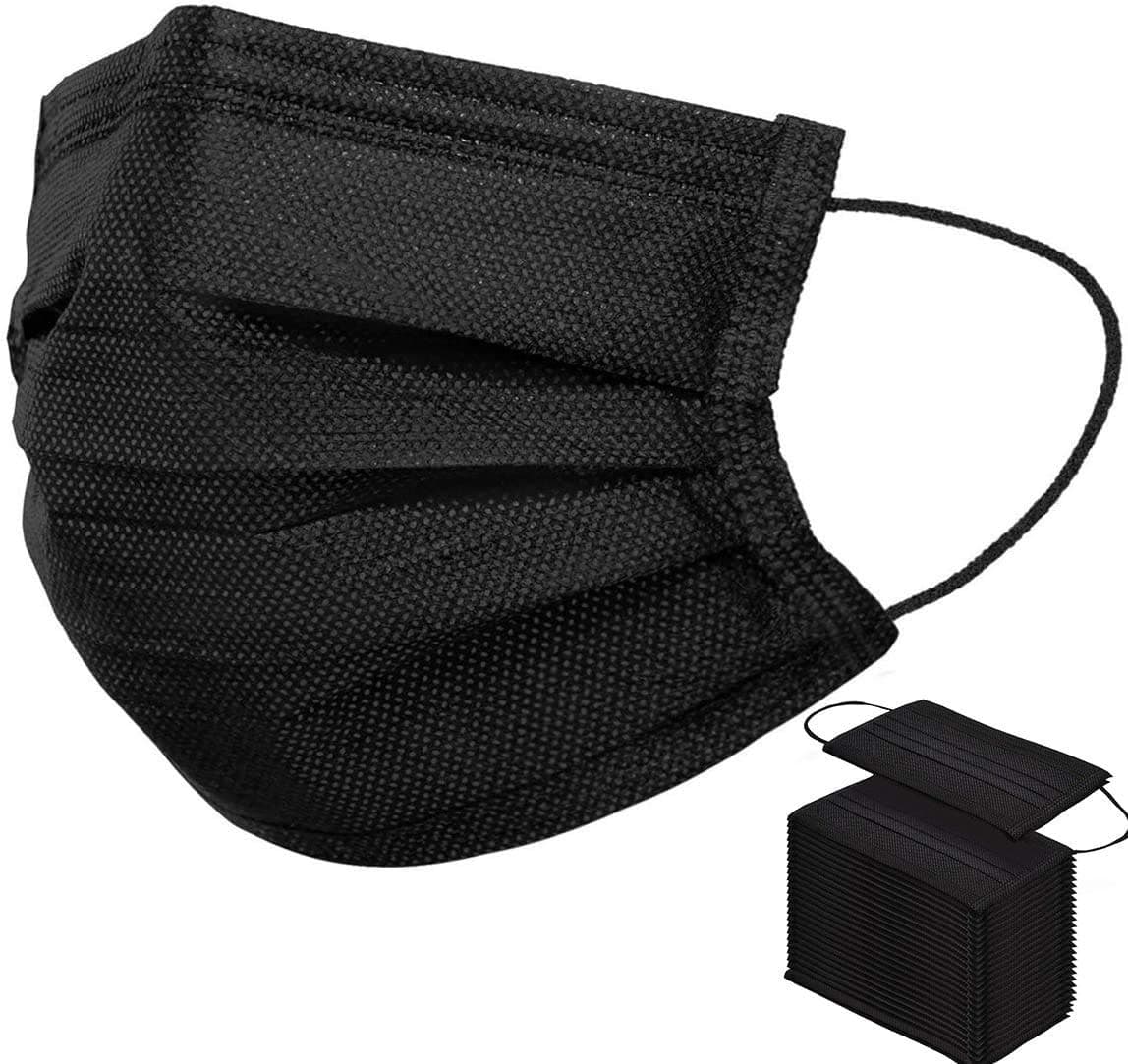 50 Pcs Disposable Breathable Comfortable Foldable Face Masks, High Filtration Ventilation Security Cover,3 Layers Non-Woven