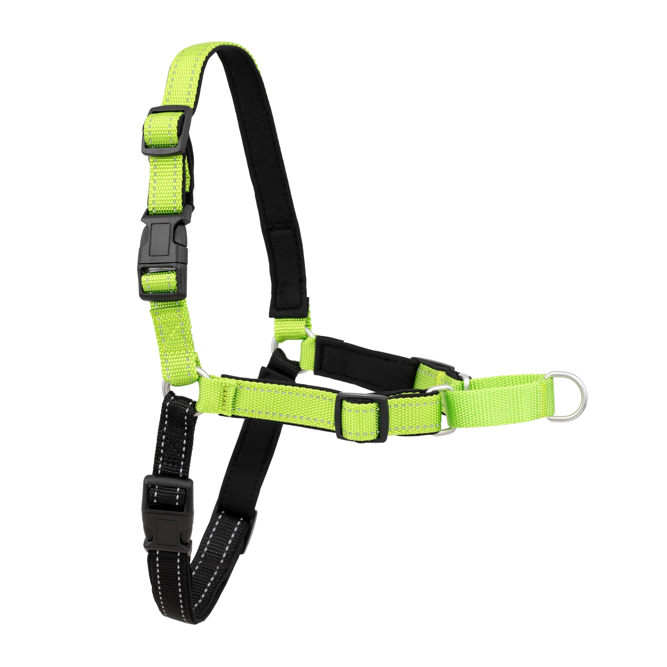 PetSafe Deluxe Easy Walk Dog Harness - Martingale Loop with D-ring Stops Pulling - Training & Behavior Aid - Reflectivity Enhances Visibility in Low Light - Comfortable Padding - Apple/Black - S