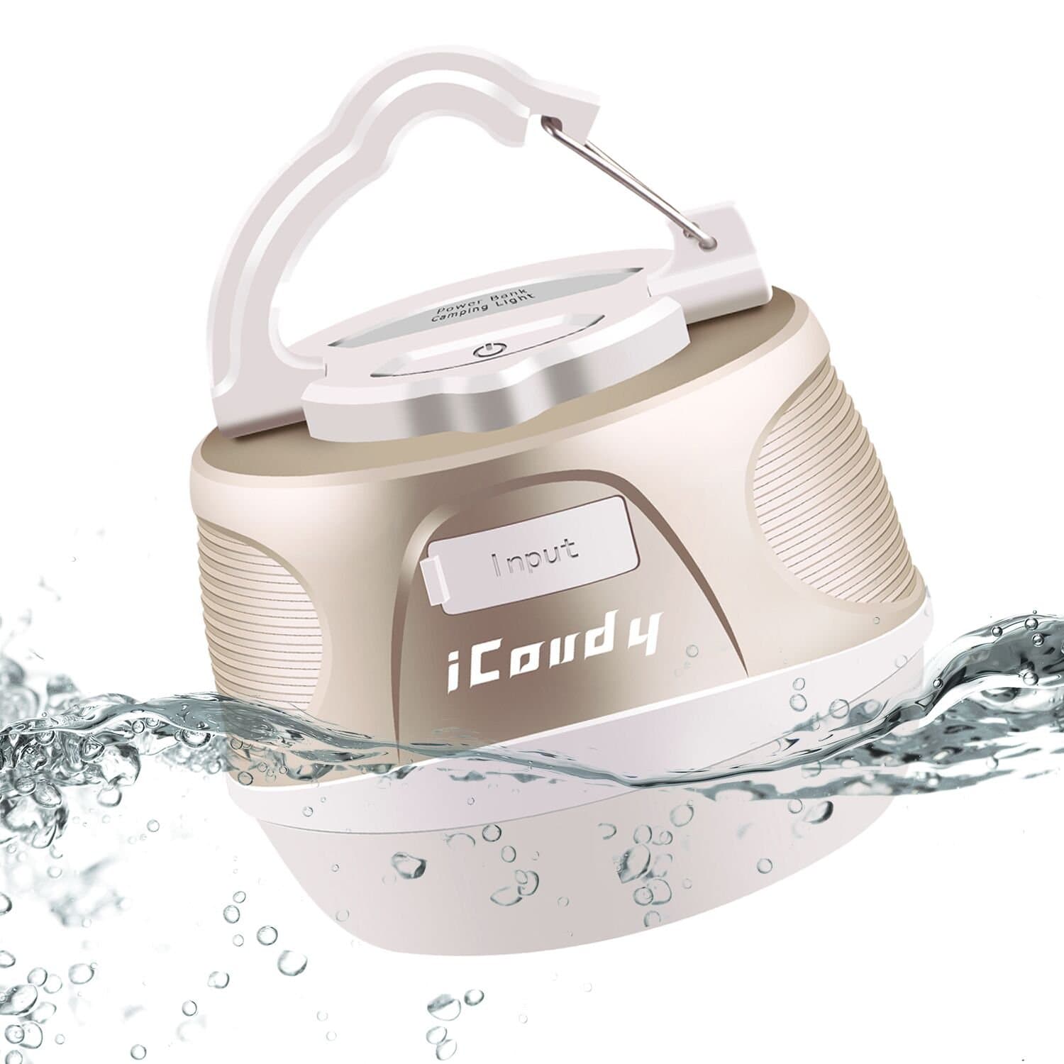 Rechargeable Tent Light,icoudy Camping Light LED Lantern with 6000mAh Power Bank,IP65 Waterproof,Magnetic Portable with 5 Modes for Outdoor Camping, Hiking