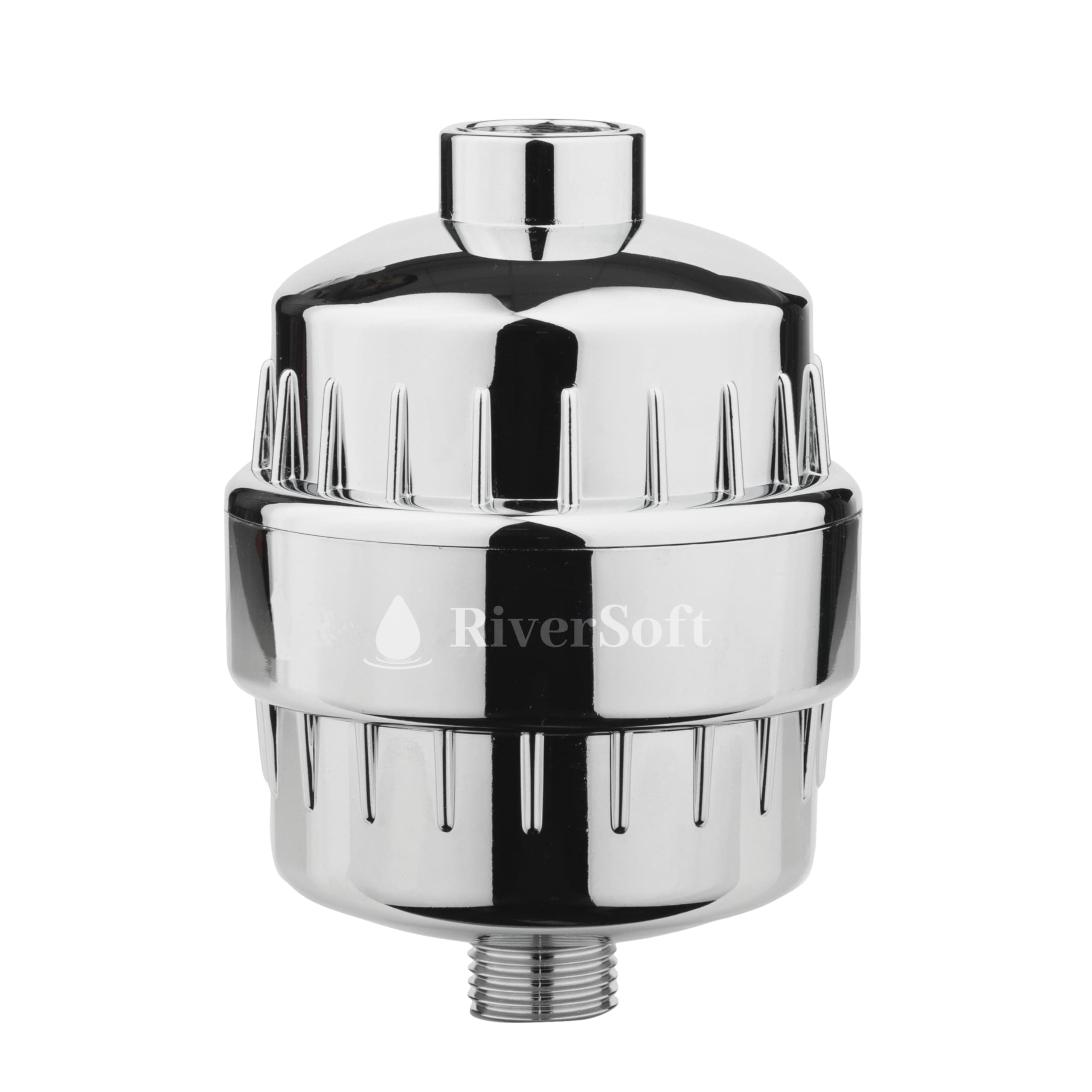 RIVERSOFT SF-15 PRO abs shower and tap filter for hard water with 15 stage (Chrome, Pack of 1)