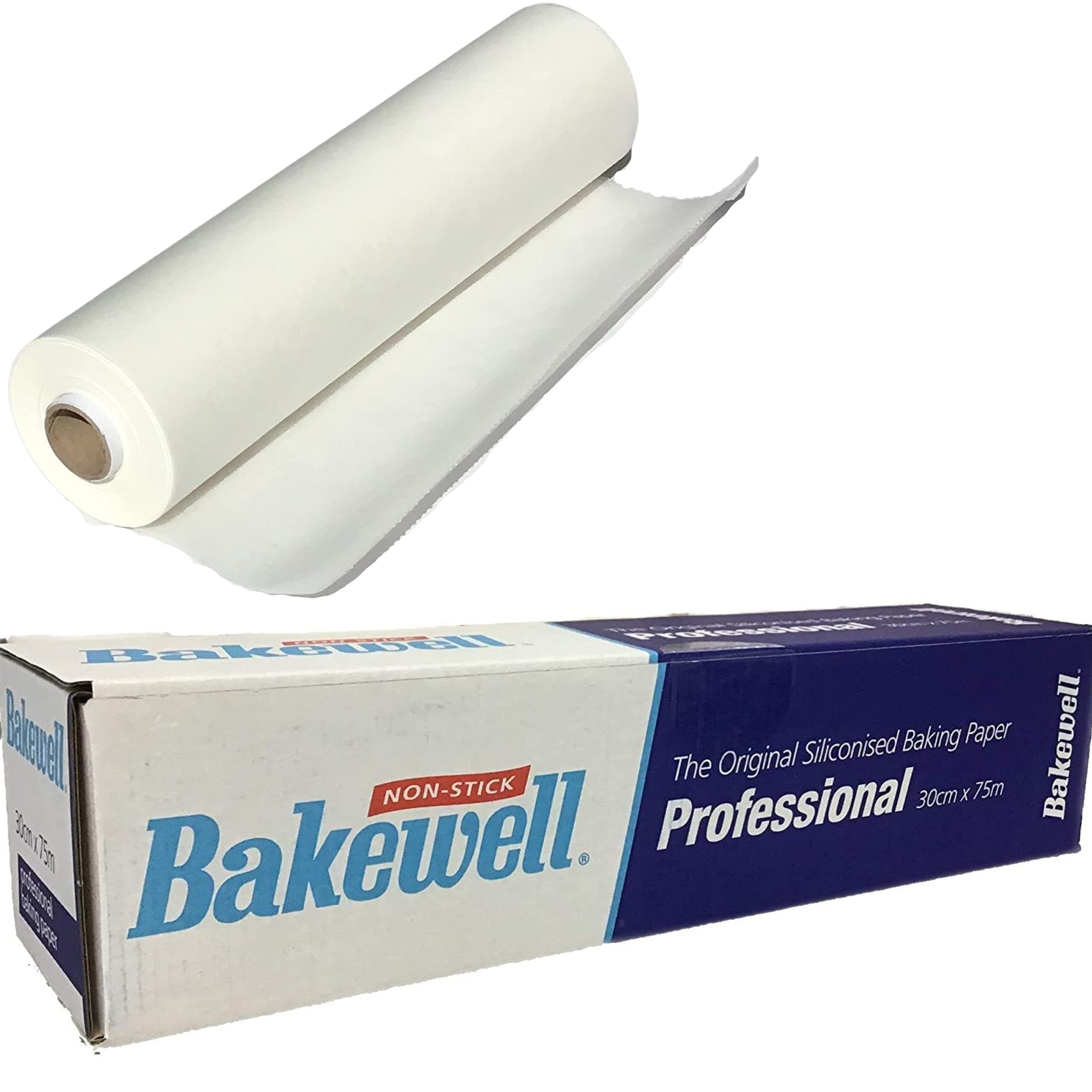 Non-Stick Baking Parchment Paper Roll 30cm x 75m by Bakewell for Home and Catering