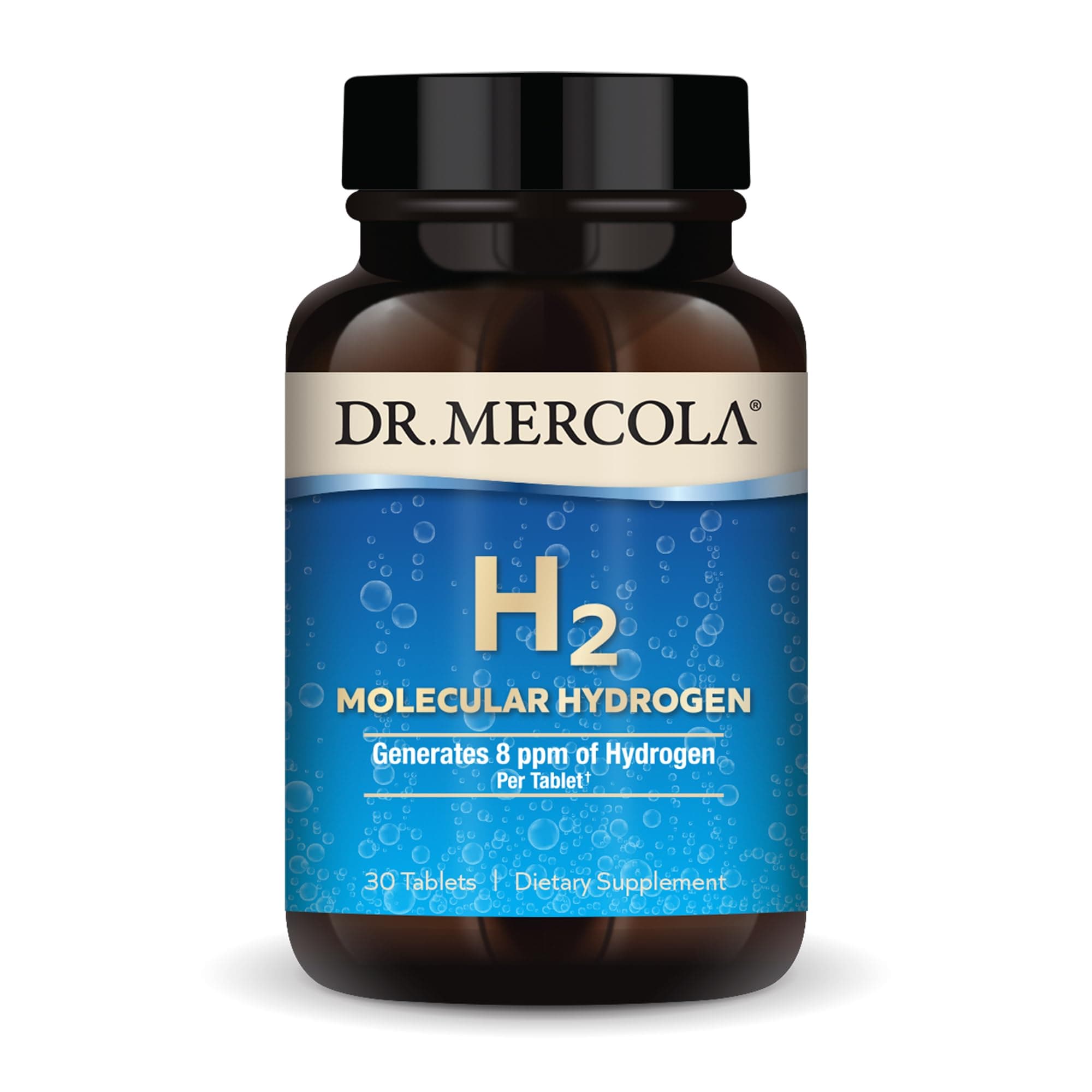 Dr. Mercola H2 Molecular Hydrogen Dietary Supplement, 30 Servings (30 Tablets), Non GMO, Gluten Free, Soy Free