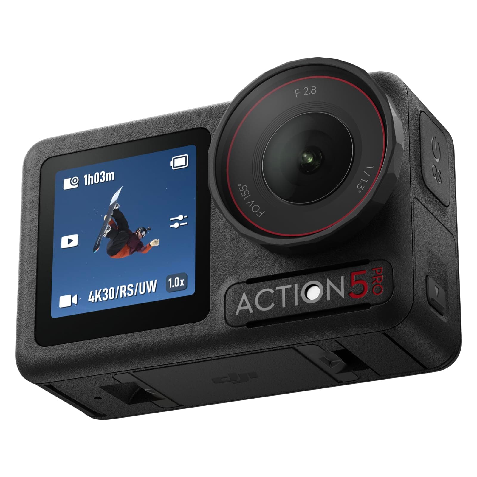 Osmo Action 5 Pro Standard Combo, Waterproof Action Camera with 1/1.3" Sensor, 4K/120fps Video, Subject Tracking, Stabilization, Dual OLED Touchscreens, Ideal for Sports, Vlog