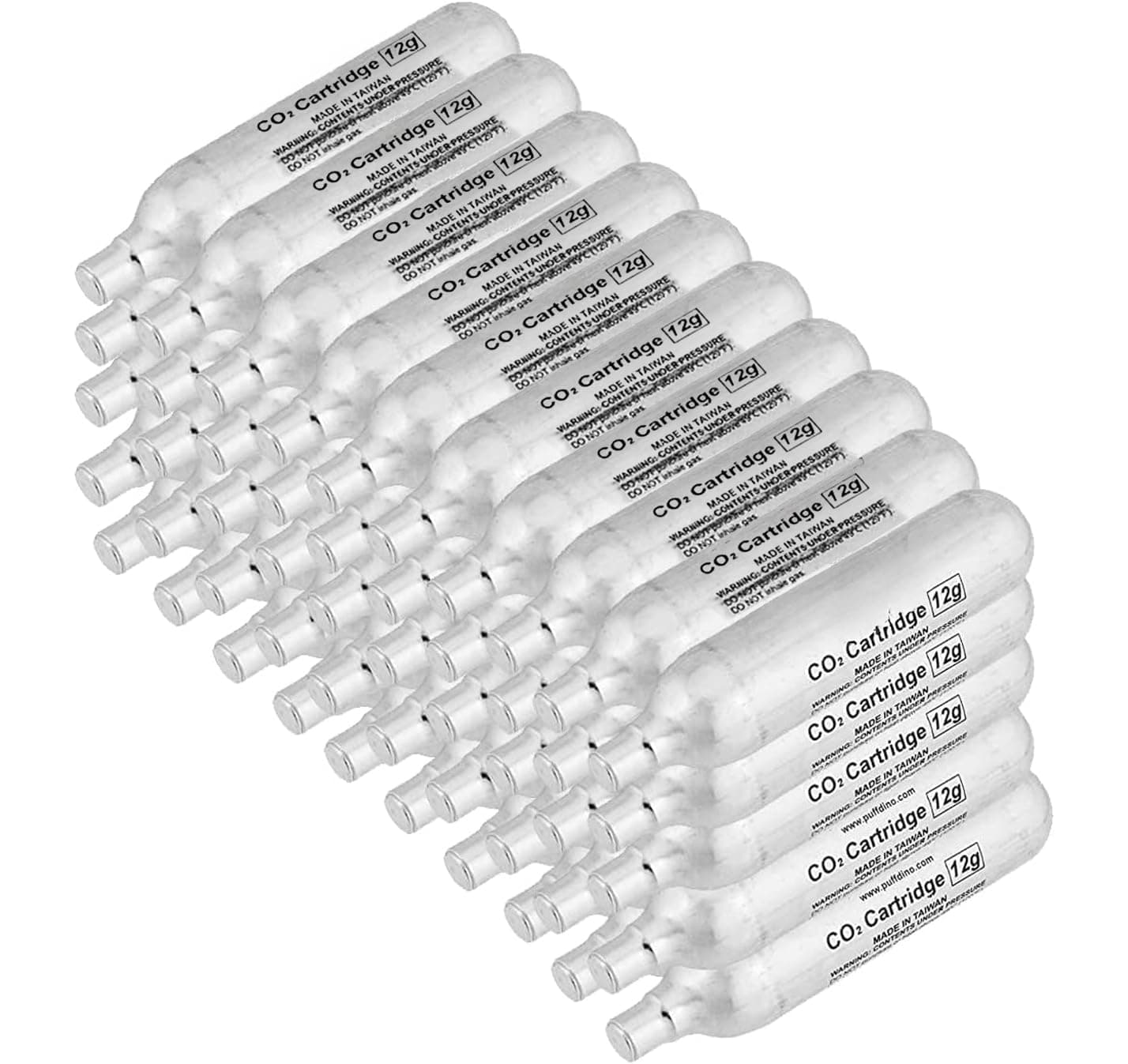 50 Pack (50 Counts) High Grade 12 Gram Co2 Airsoft Cylinder 12G Cartridge Tank For Pellet Guns, Bb Guns And