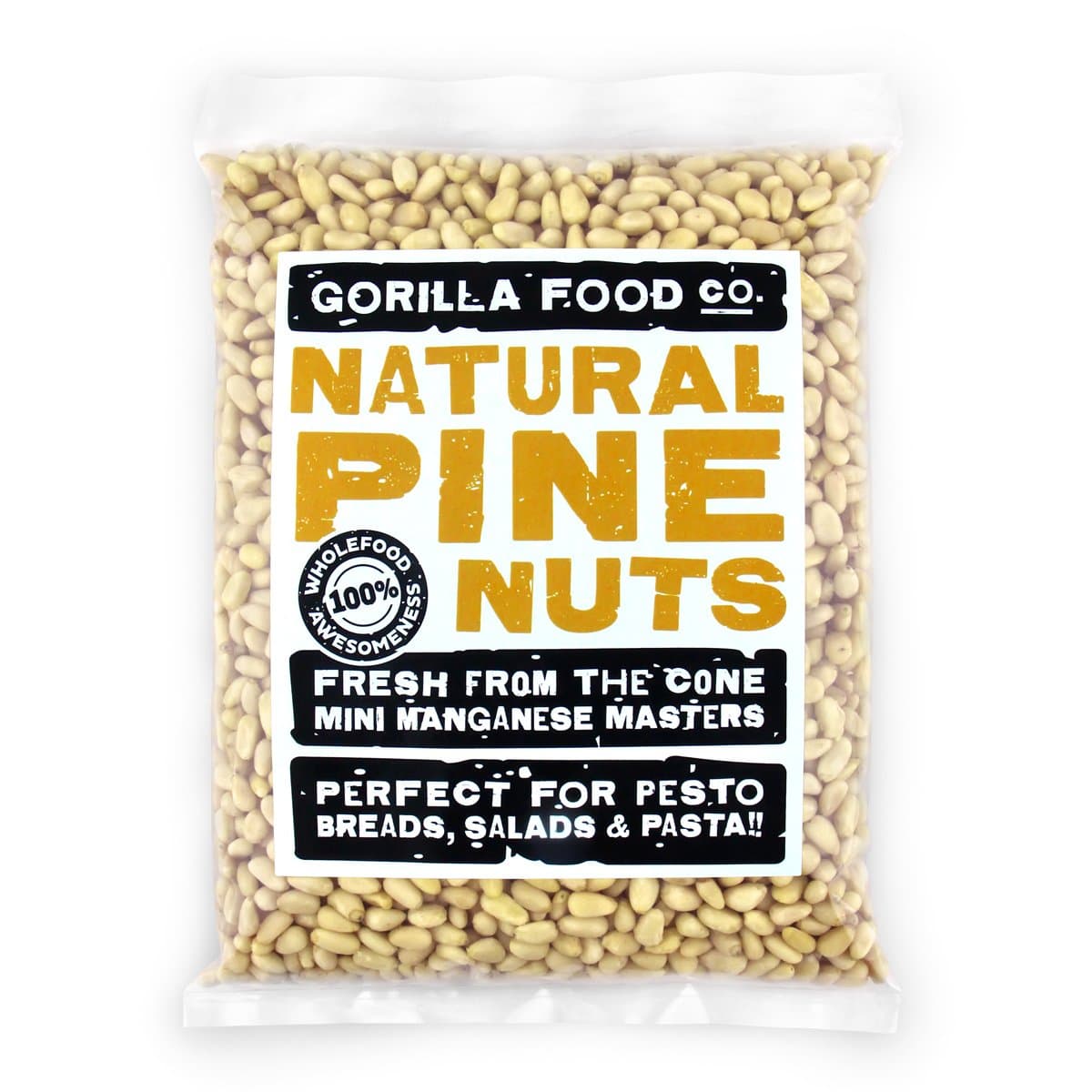 Gorilla Food Co. Pine Nuts (Kernels) - 200g | Raw | Unsalted