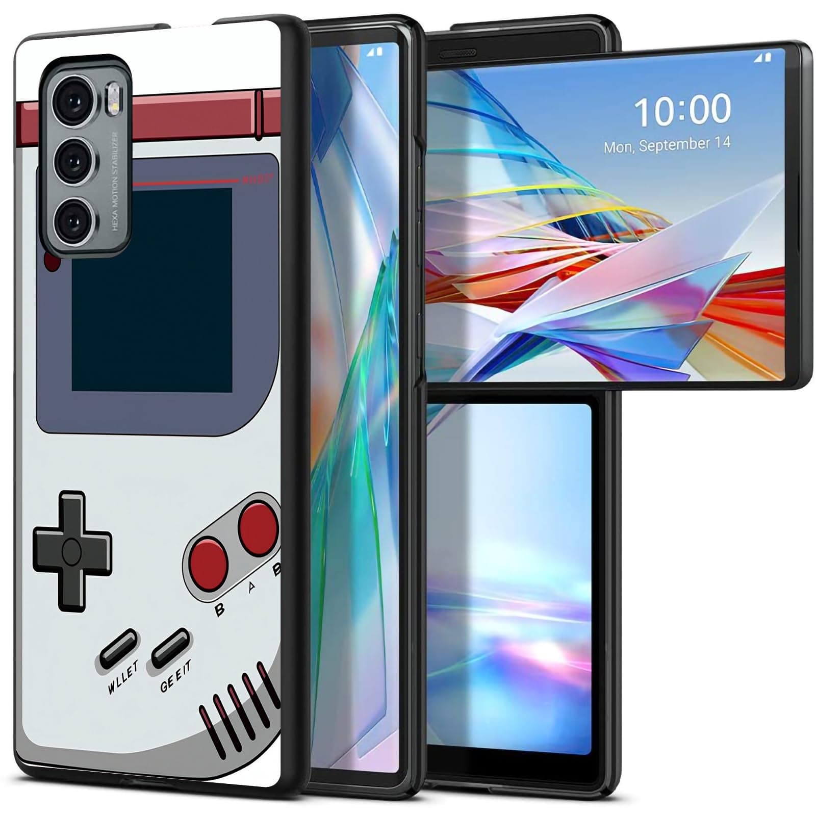 Game Console for LG Wing 5G 6.8" Phone Case, Slim Phone Case for LG Wing (2020), Hard PC Shookproof Wireless Charging Men/Women Cover for LG Wing 5G