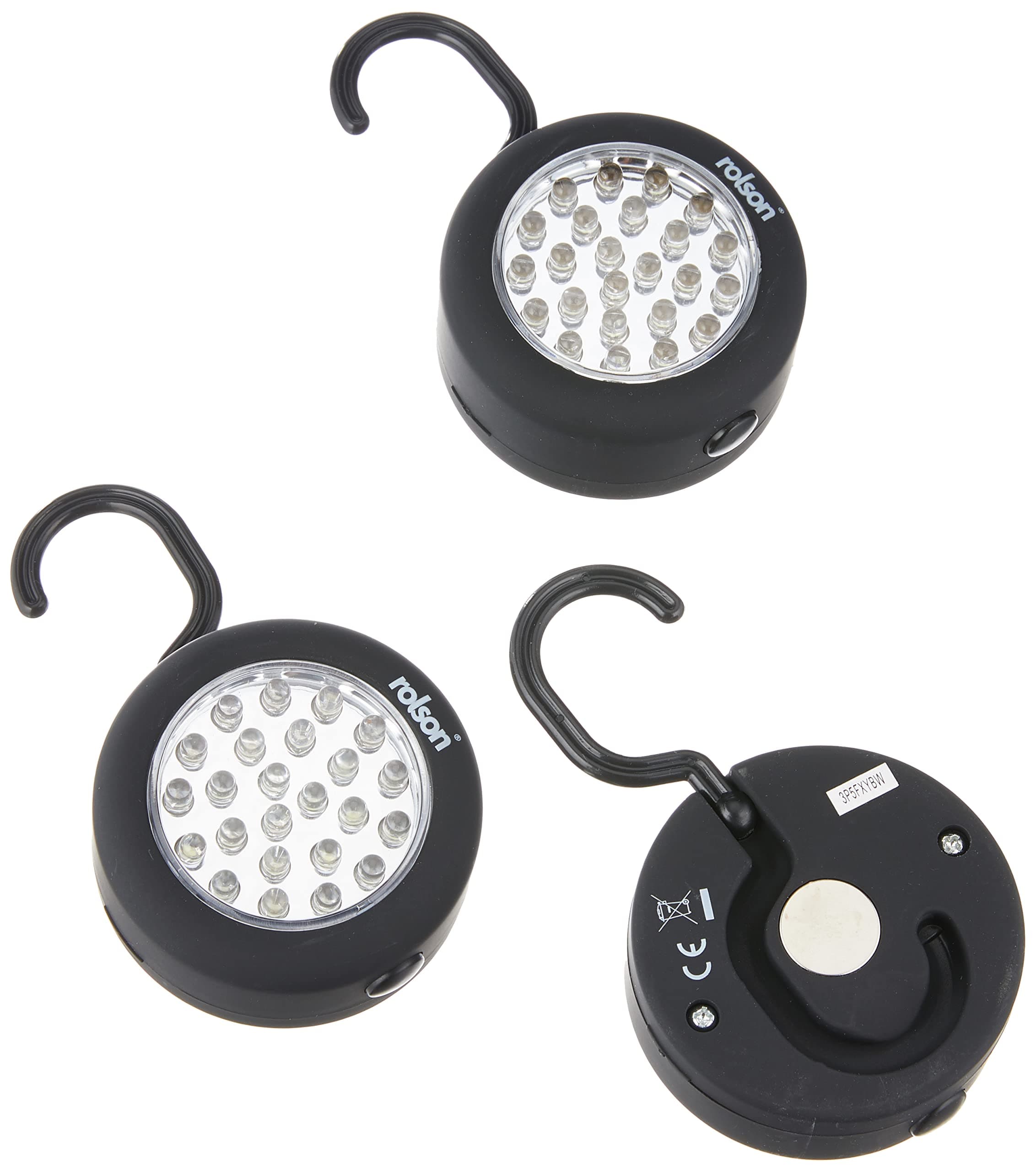 Rolson 90005 3 pc 24 LED Lamp with Hook and Magnet