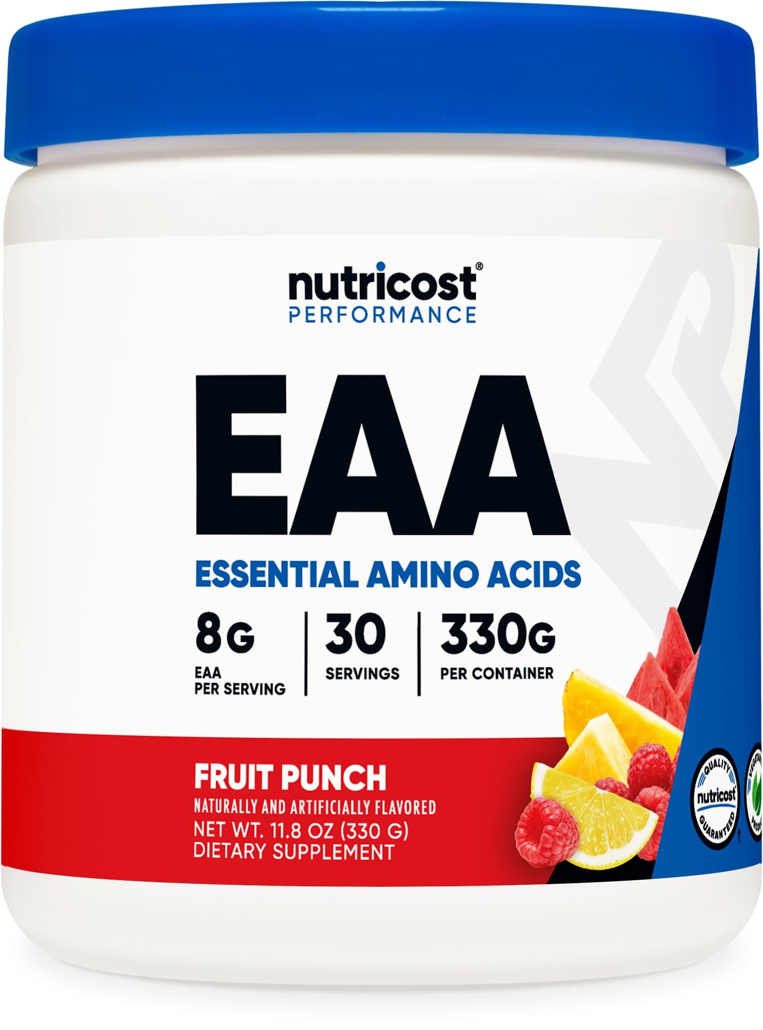 EAA Powder 30 Servings (Fruit Punch) - Essential Amino Acids - Non-GMO, Gluten Free, Vegetarian Friendly