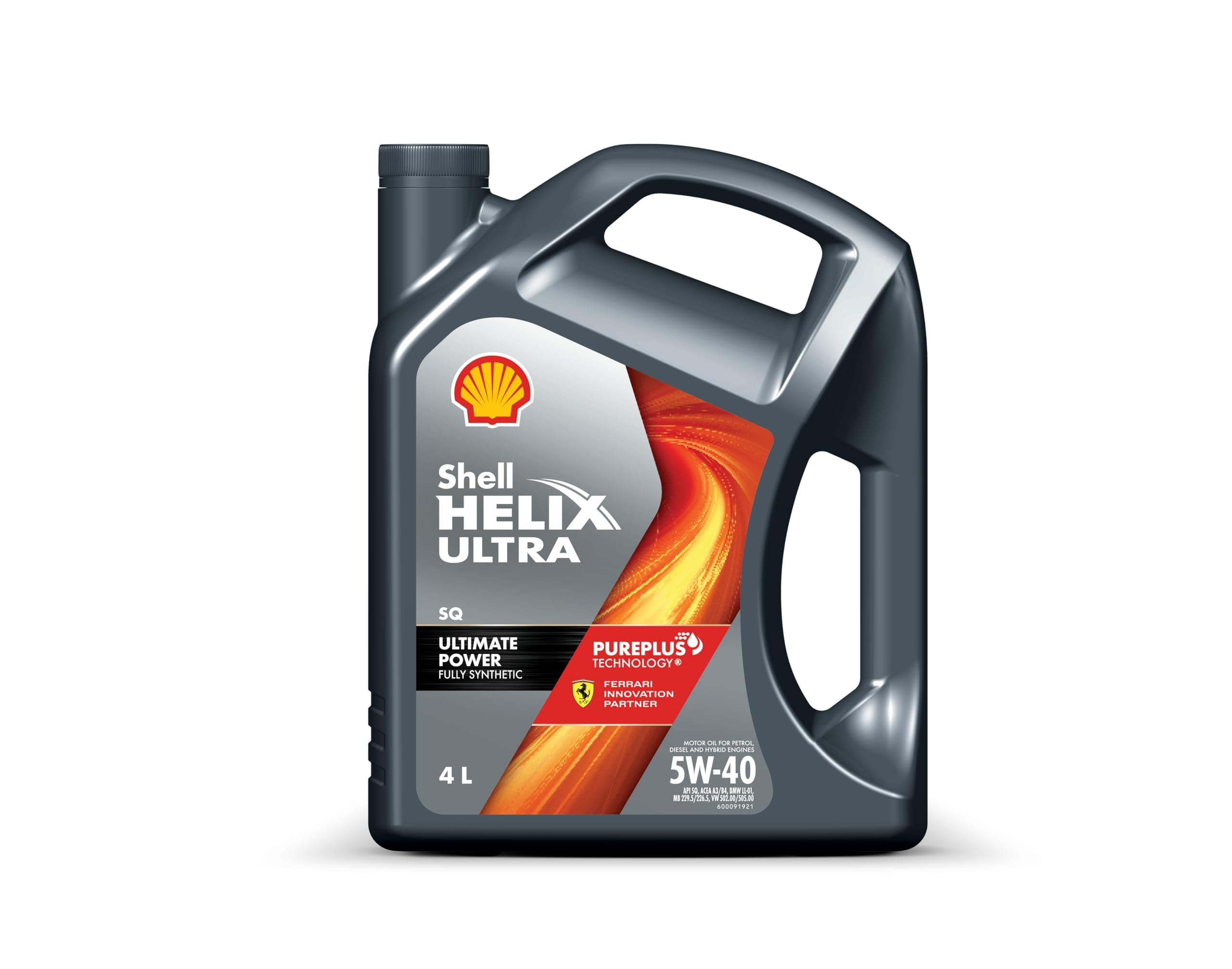 Helix Ultra 5W-40 API SQ Fully Synthetic Engine Oil for Petrol, Diesel, CNG/LPG Cars (4 L)