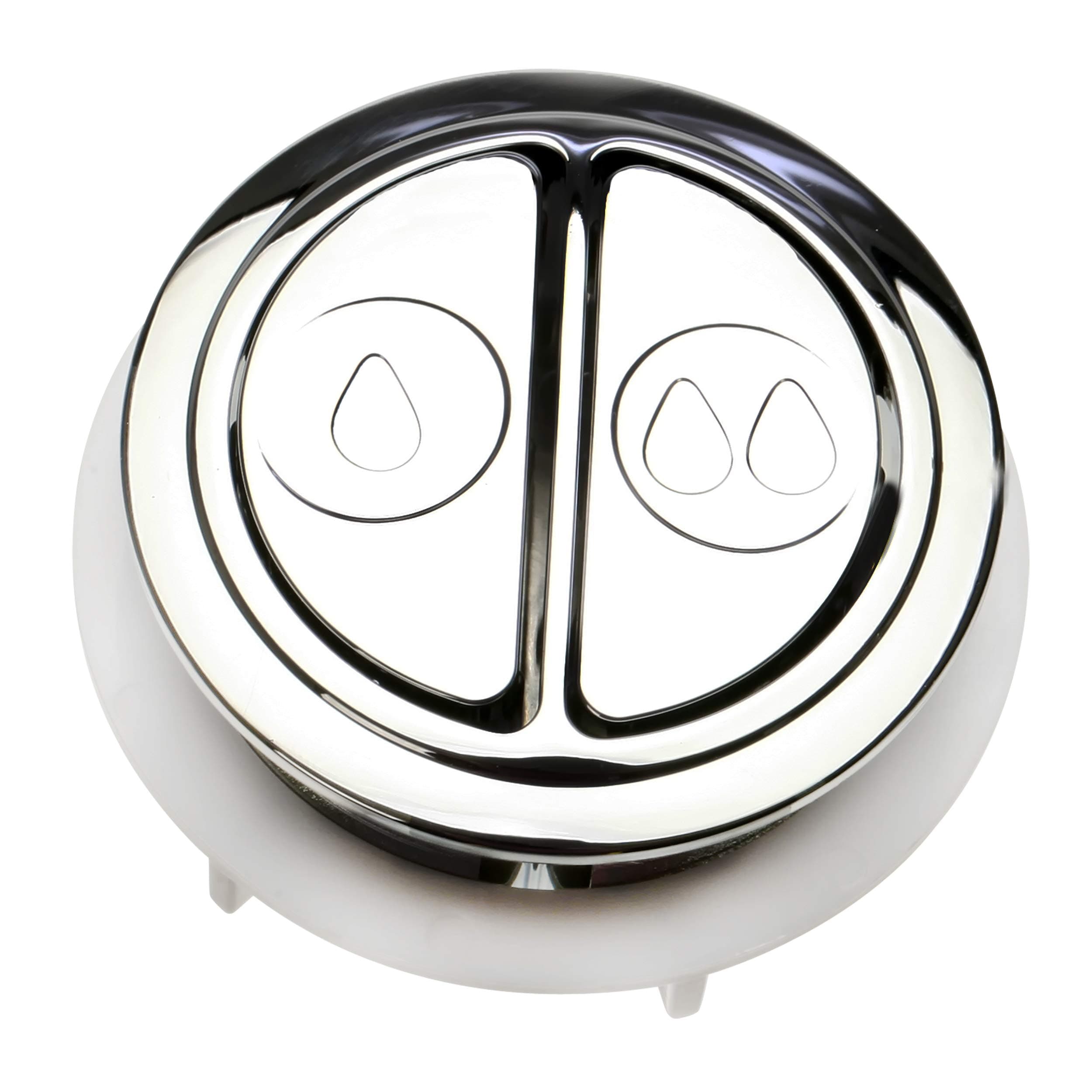 Fluidmaster 800P-001 Valve Replacement Dual Flush Valev Buttons, Chrome