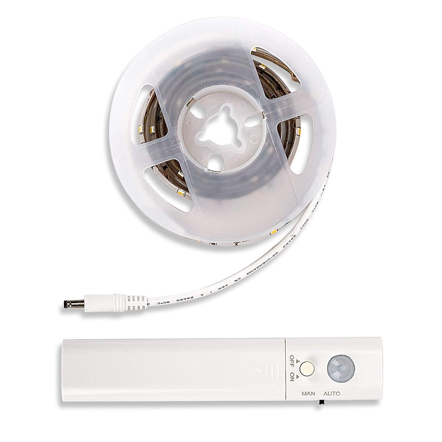 Leadleds Battery Powered LED Strip Lights Flexible Motion Sensor Closet Light for Cabinet/Cupord/ Stairs, 3000k Warm White