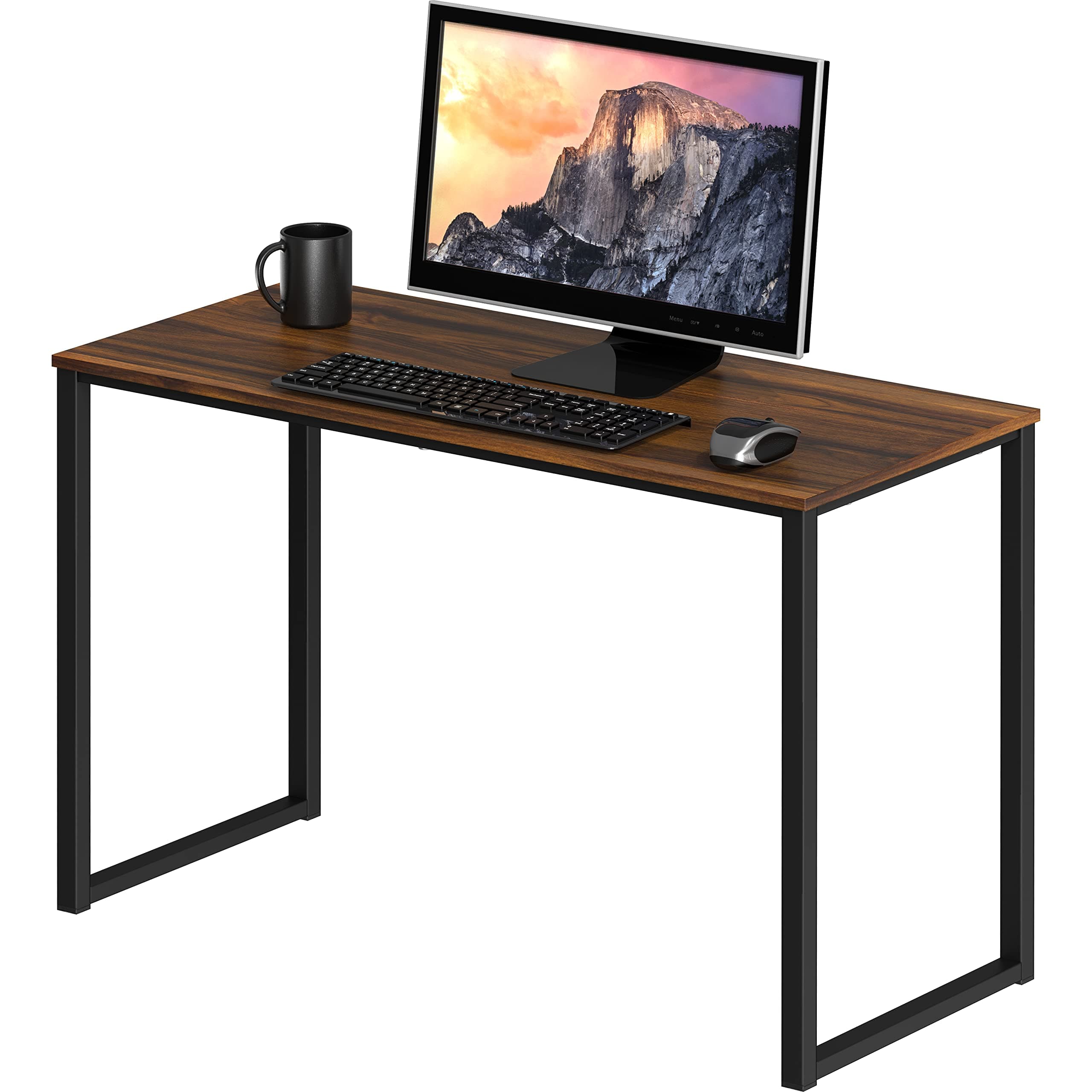 SHW Mission 32-Inch Home Office Computer Desk, Walnut