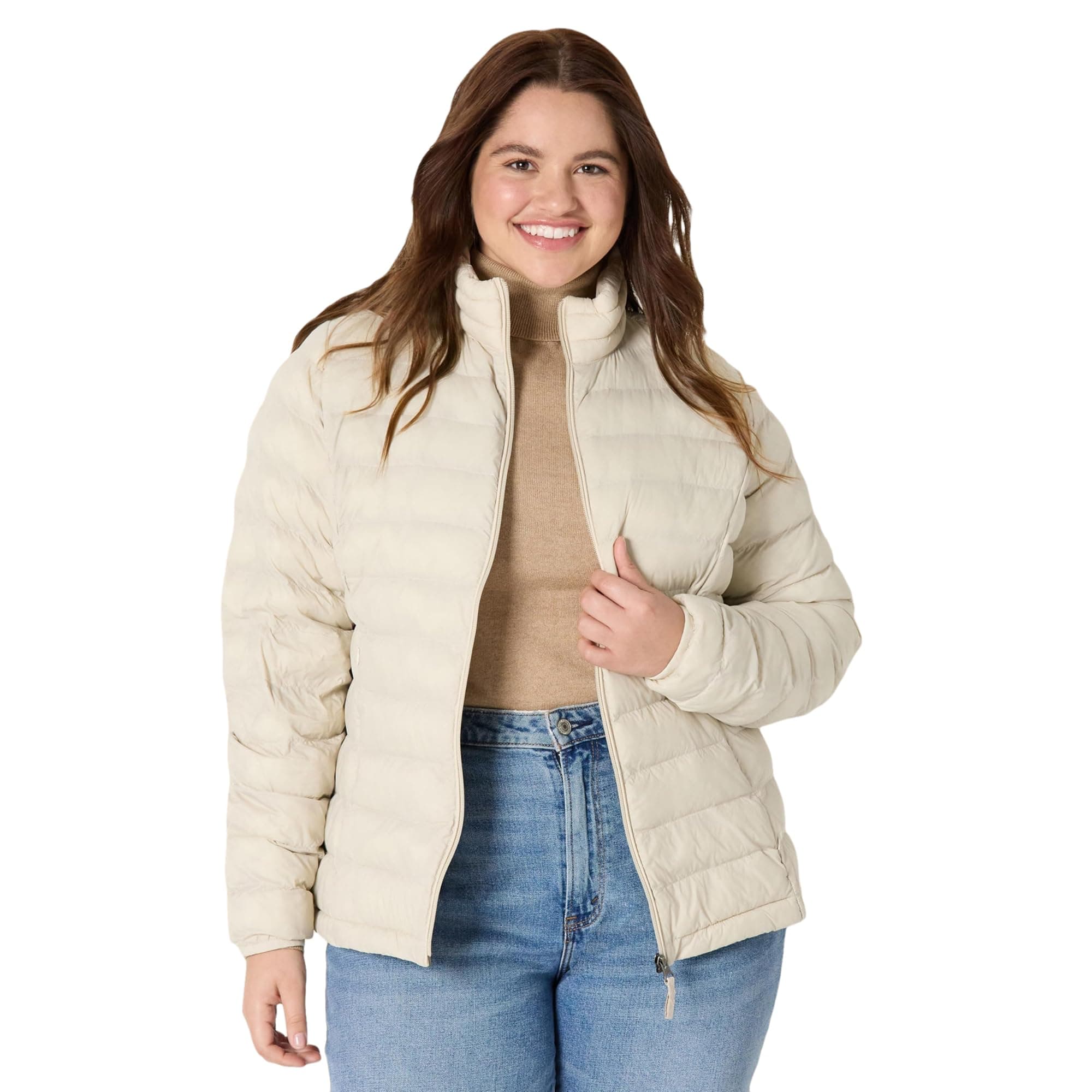 Women's Lightweight Long-Sleeve Water-Resistant Packable Puffer Jacket (Available in Plus Size)
