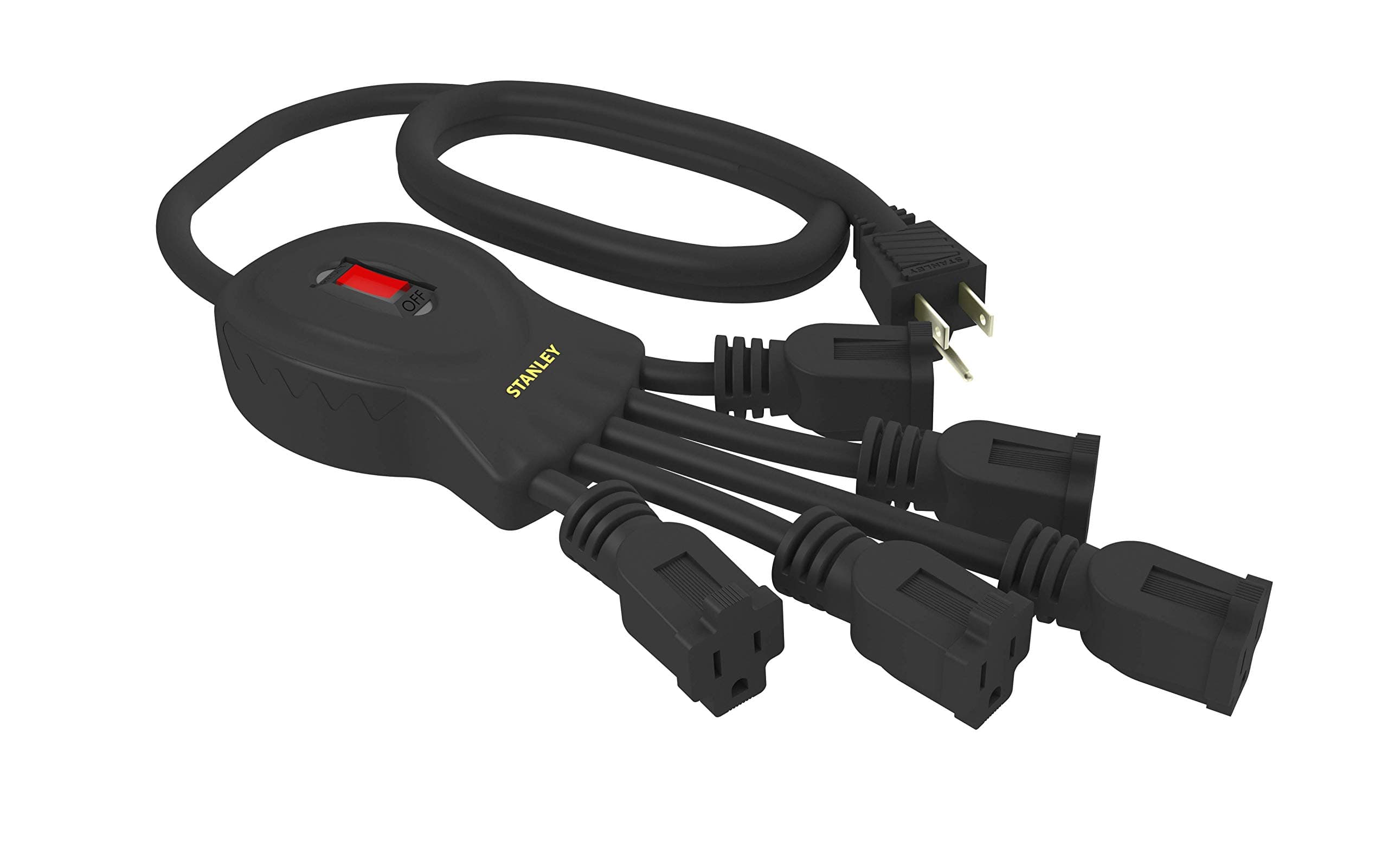 STANLEY 31503 PowerSquid 5-Outlet Cord Multiplier (Black)