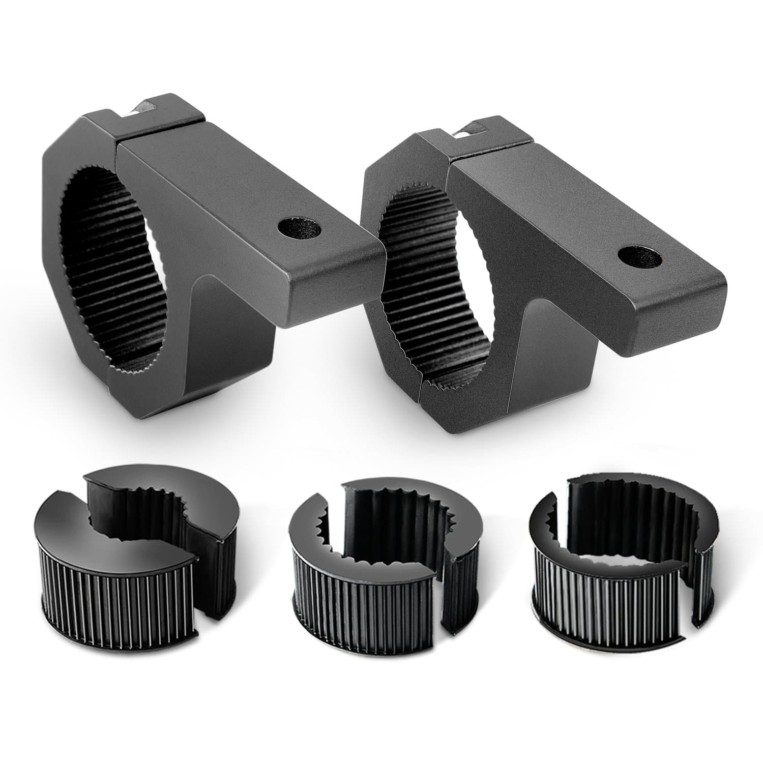 Nilight 90020B Led Light Bar Mounting Bracket Kit Off-Road Horizontal Tube Clamp Roof Roll Cage Holder, 2 Years Warranty