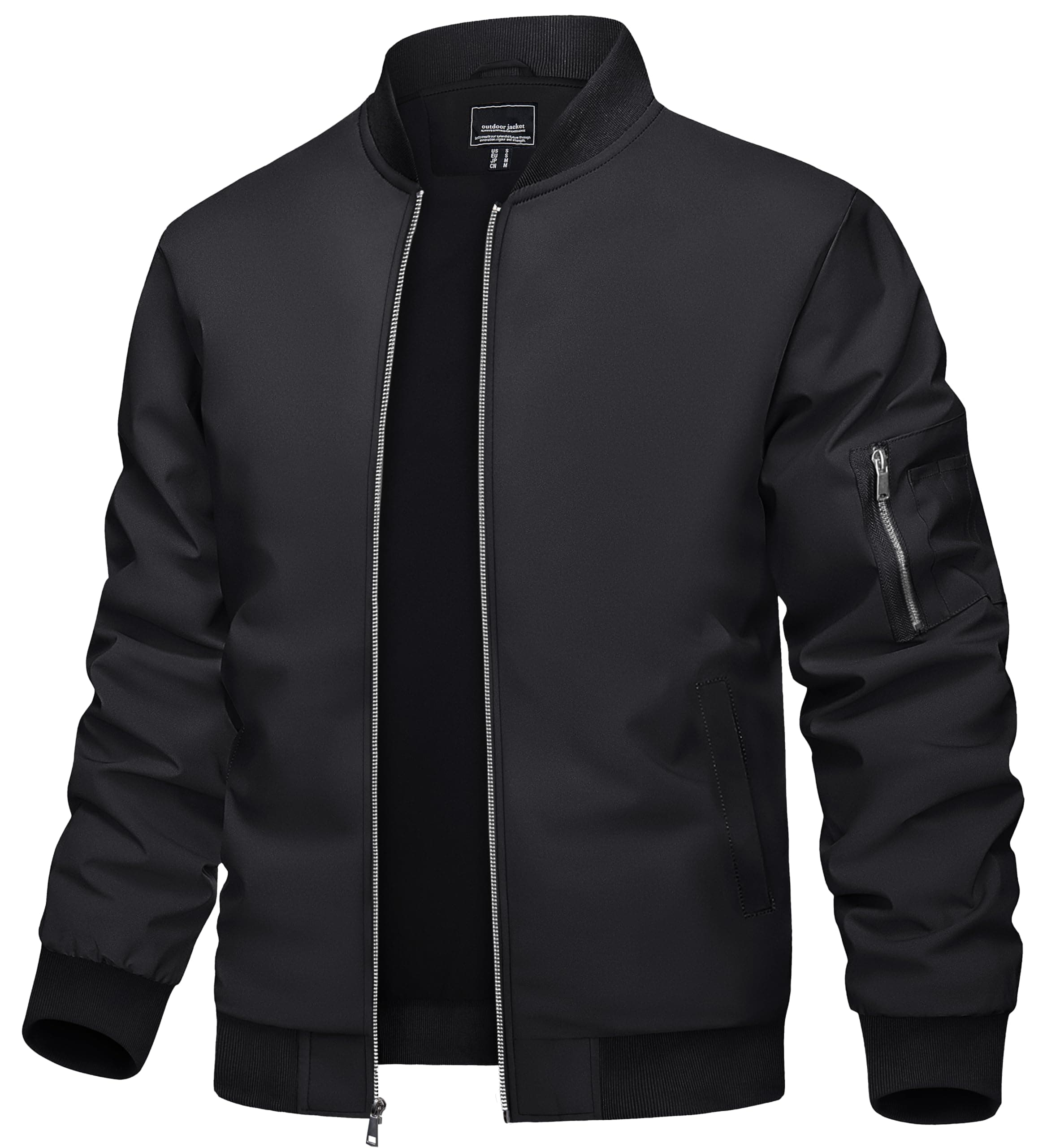 TACVASEN Men's Lightweight Casual Jacket for Spring and Fall, Thin Zip-Up Jacket with Pockets