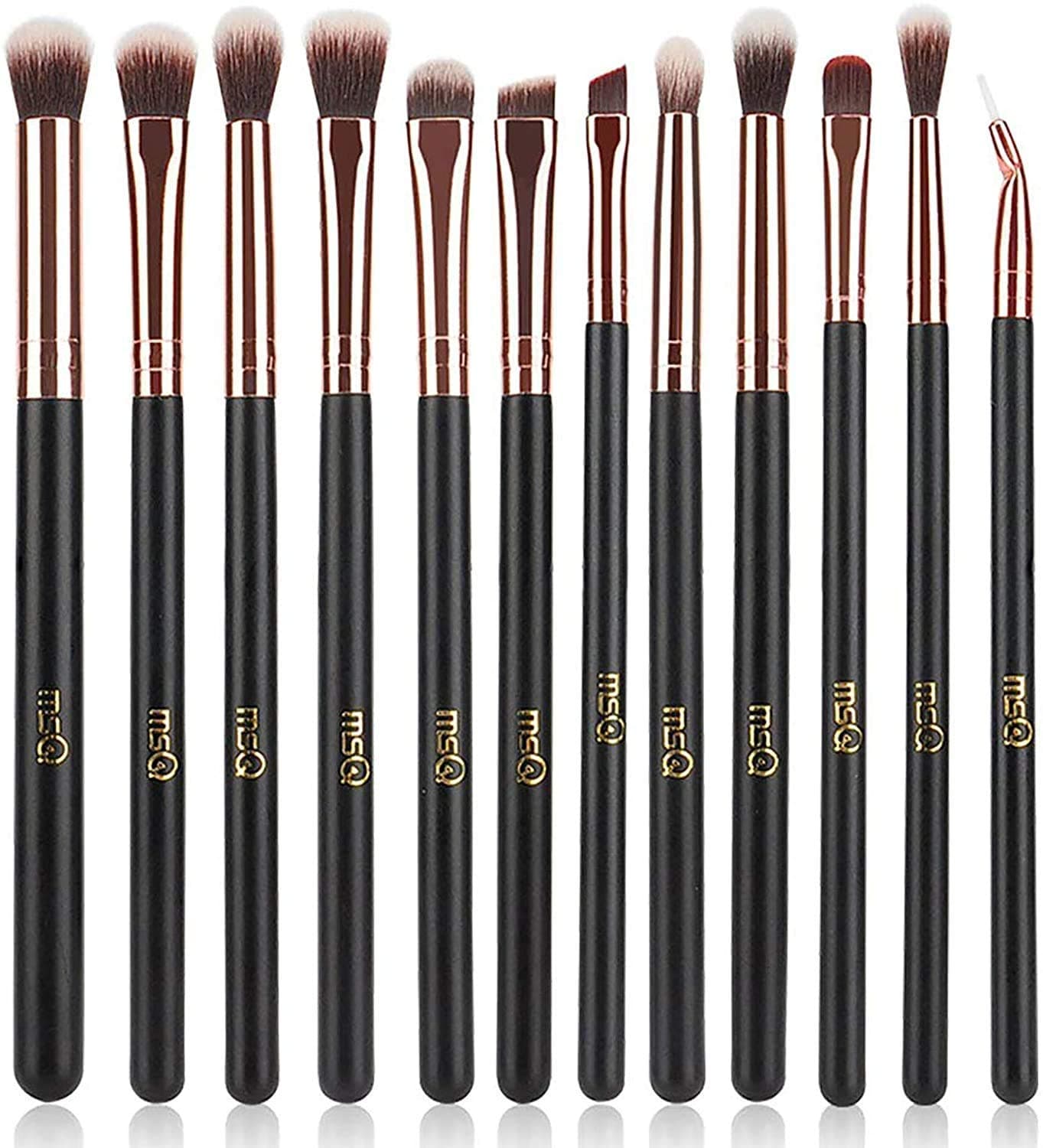 MSQ Eye Makeup Brushes 12pcs Rose Gold Eyeshadow Brushes Set