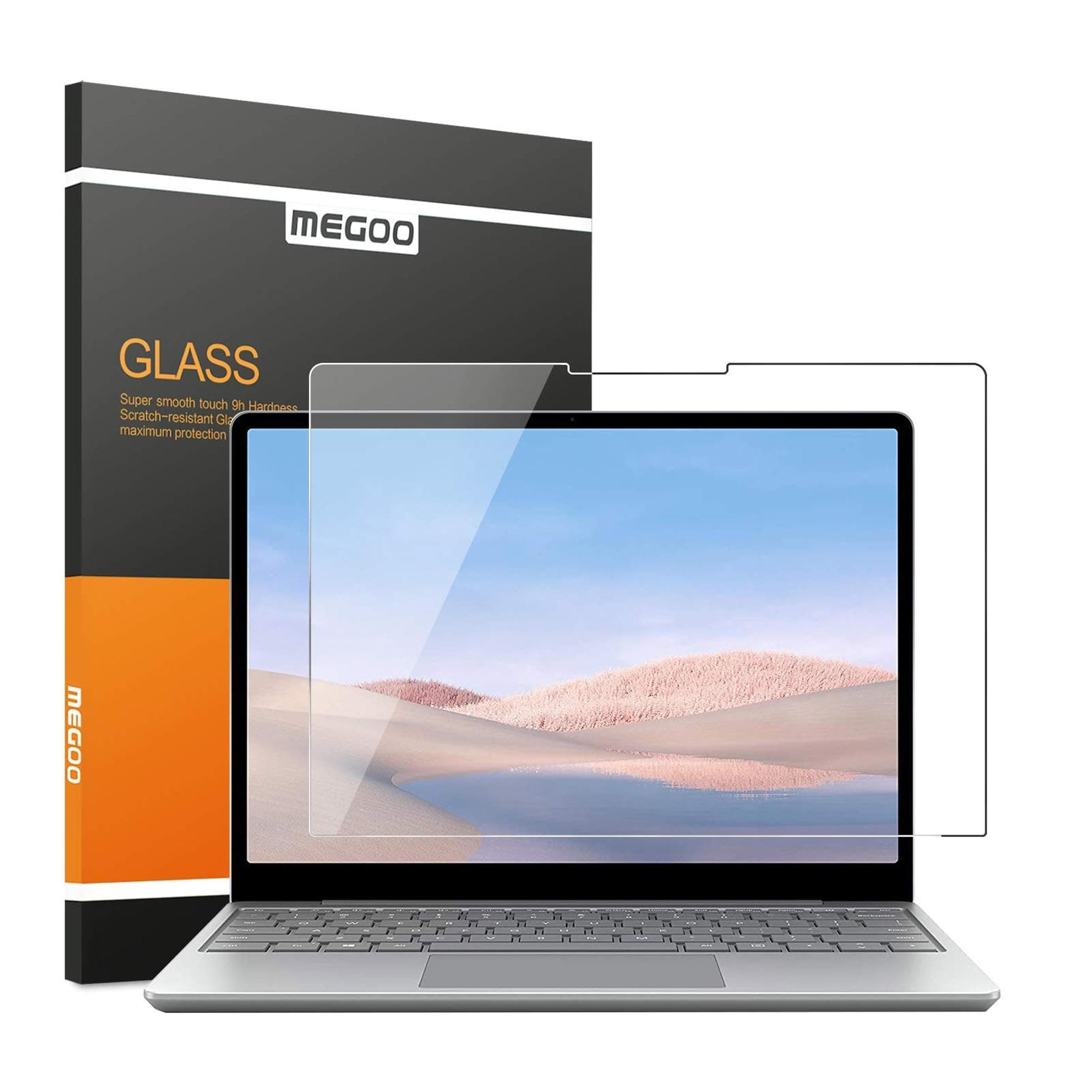 MEGOO Surface Laptop Go 3 12.4" 2023 released Glass Screen Protector,Scratch Resistant/9H Hardness/Ultra Clear Tempered Glass Compatible for Microsoft Surface Laptop Go 2/1