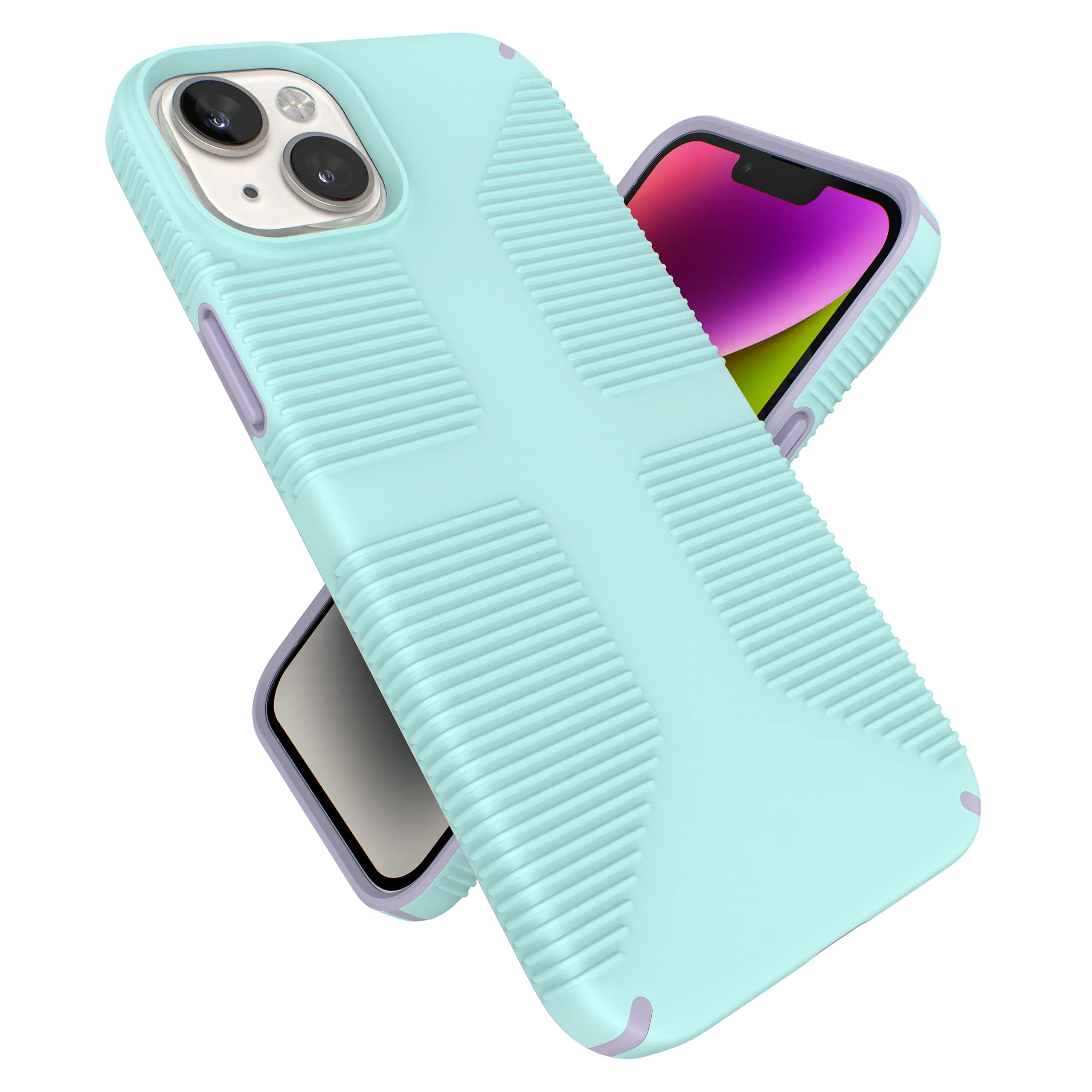 Products Gemshell Grip Case fits iPhone 14 Plus, 6.7" Model, Pale Cyan/Lilac